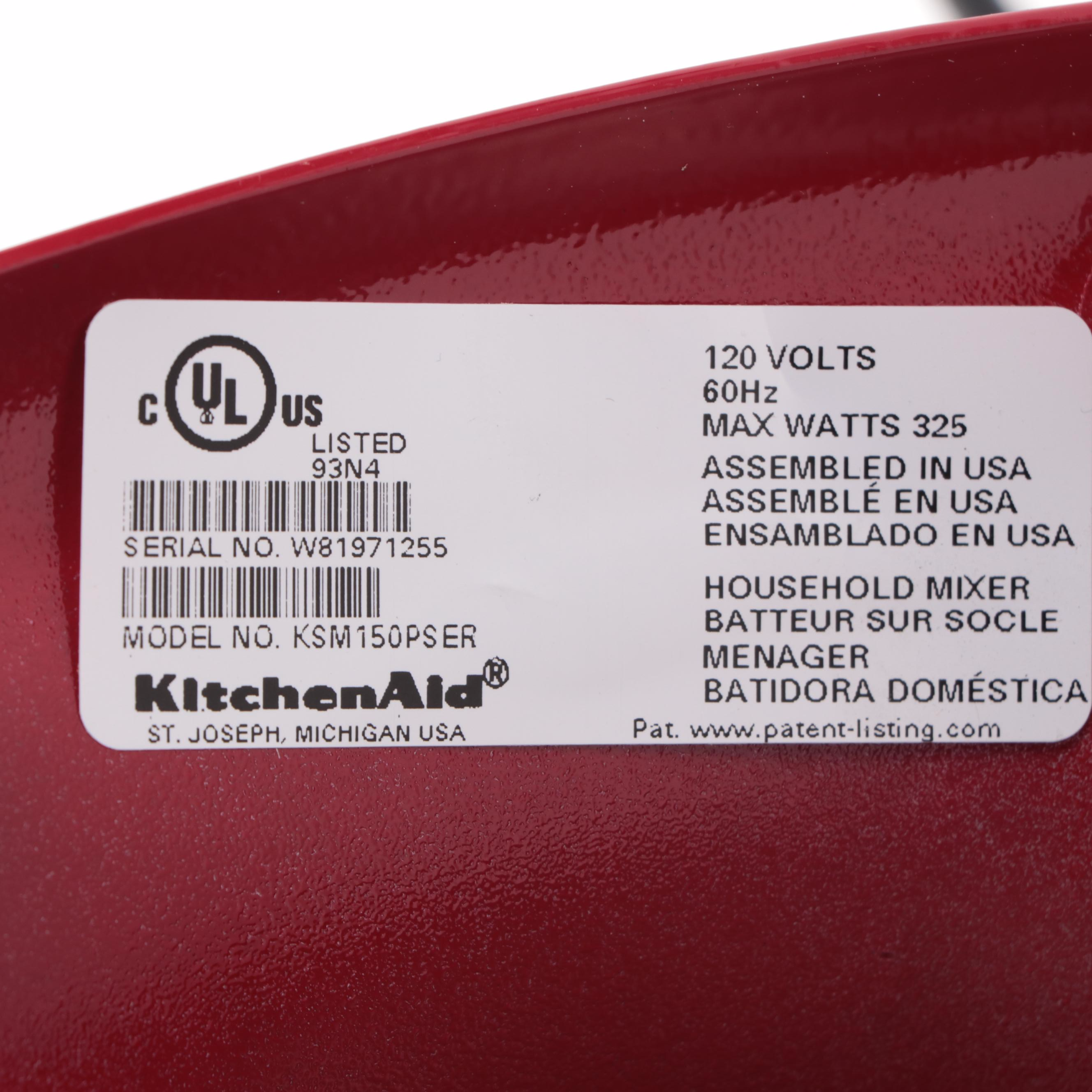 Kitchen Aid K45 Series Red Tilt Head Stand Mixer with Accessories