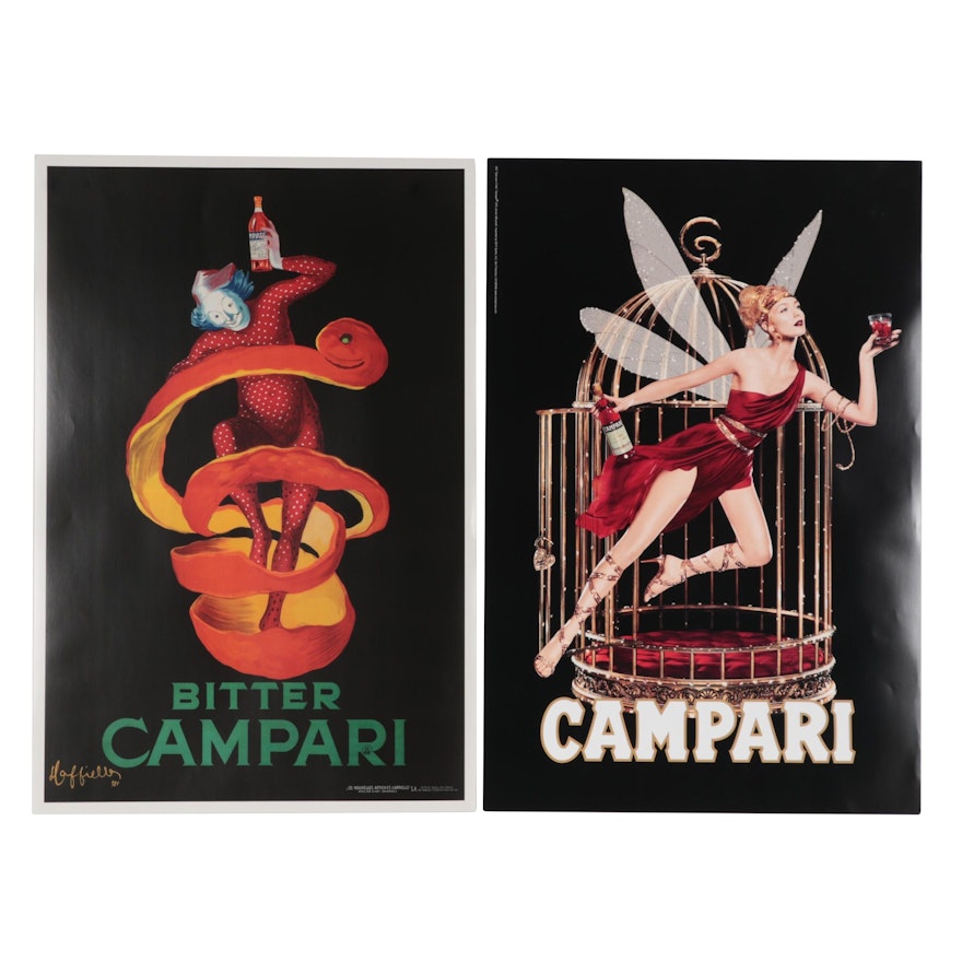 Campari Liqueur Offset Lithograph Poster Advertisements