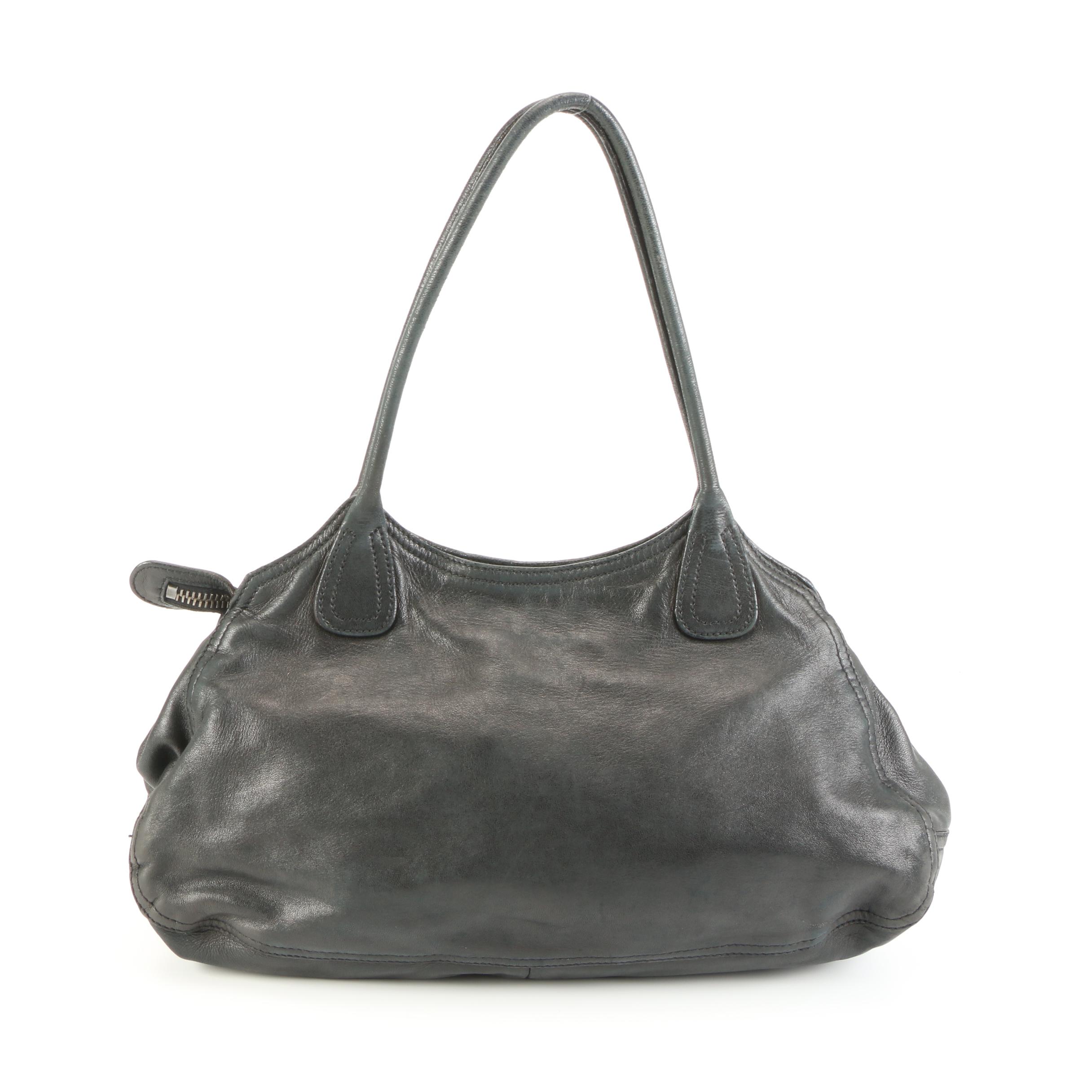 Prada Black Leather Shoulder Bag