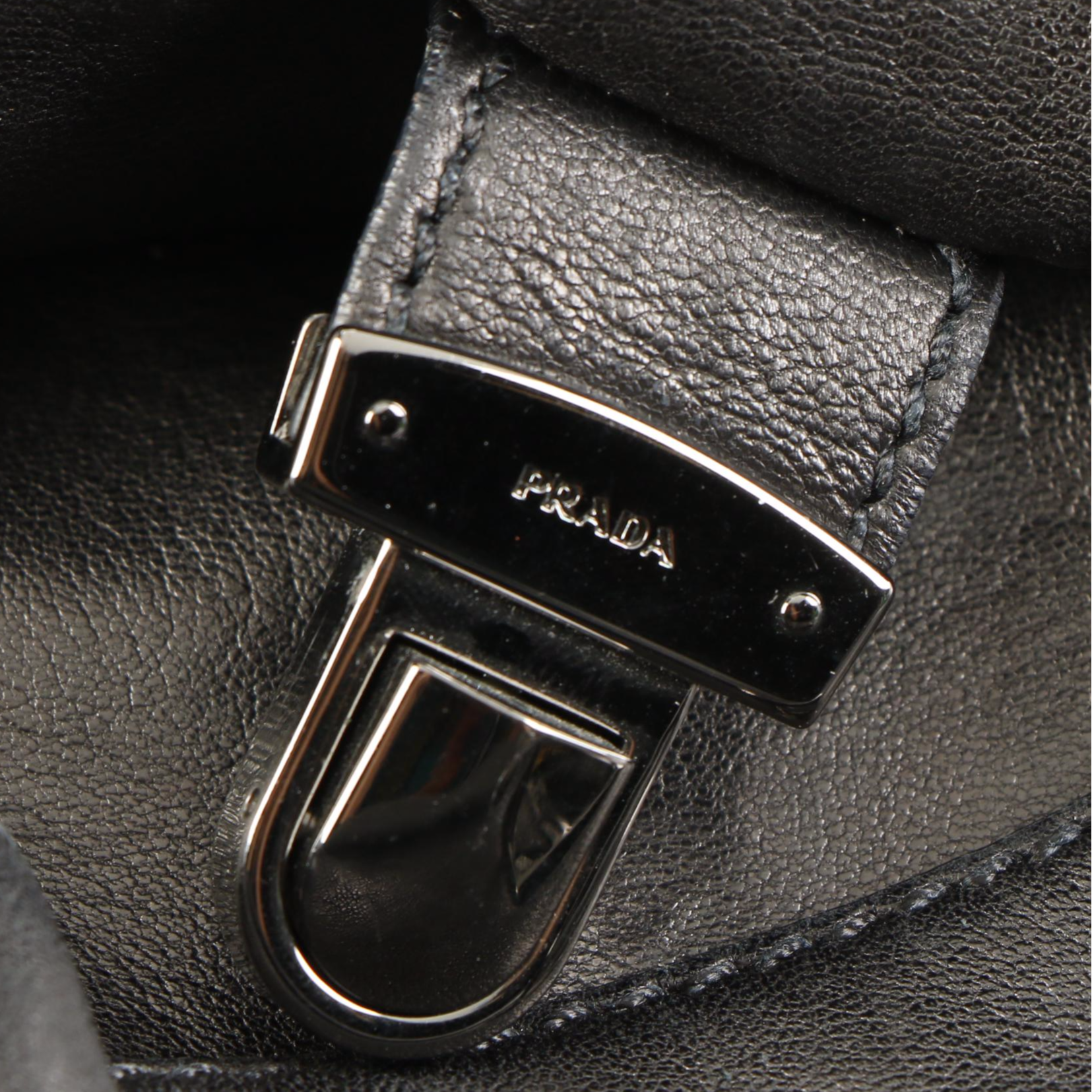 Prada Black Leather Shoulder Bag