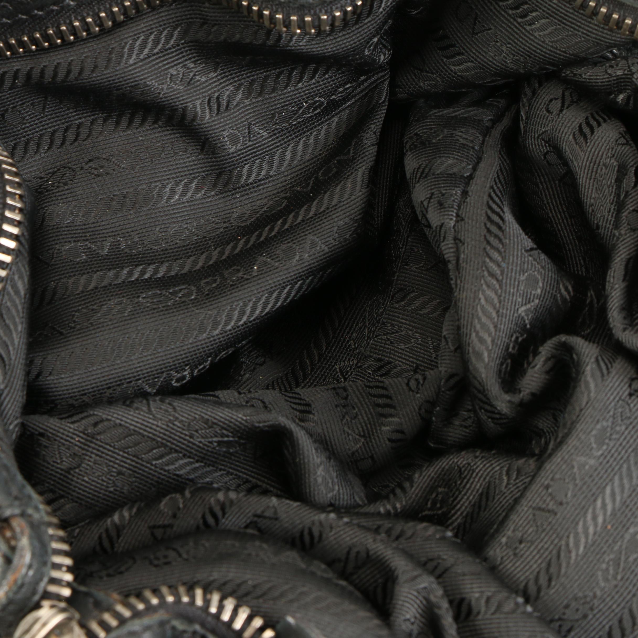 Prada Black Leather Shoulder Bag