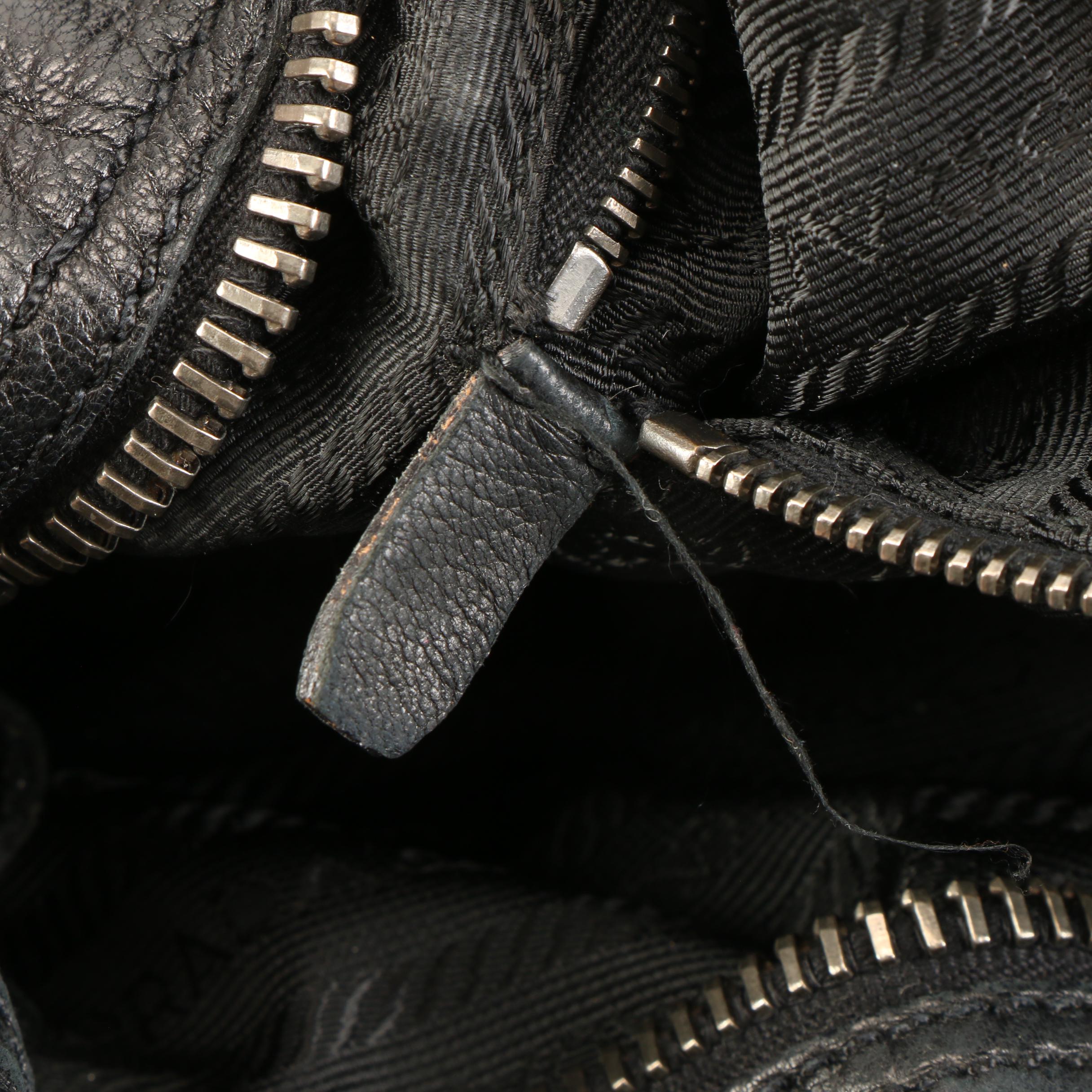 Prada Black Leather Shoulder Bag