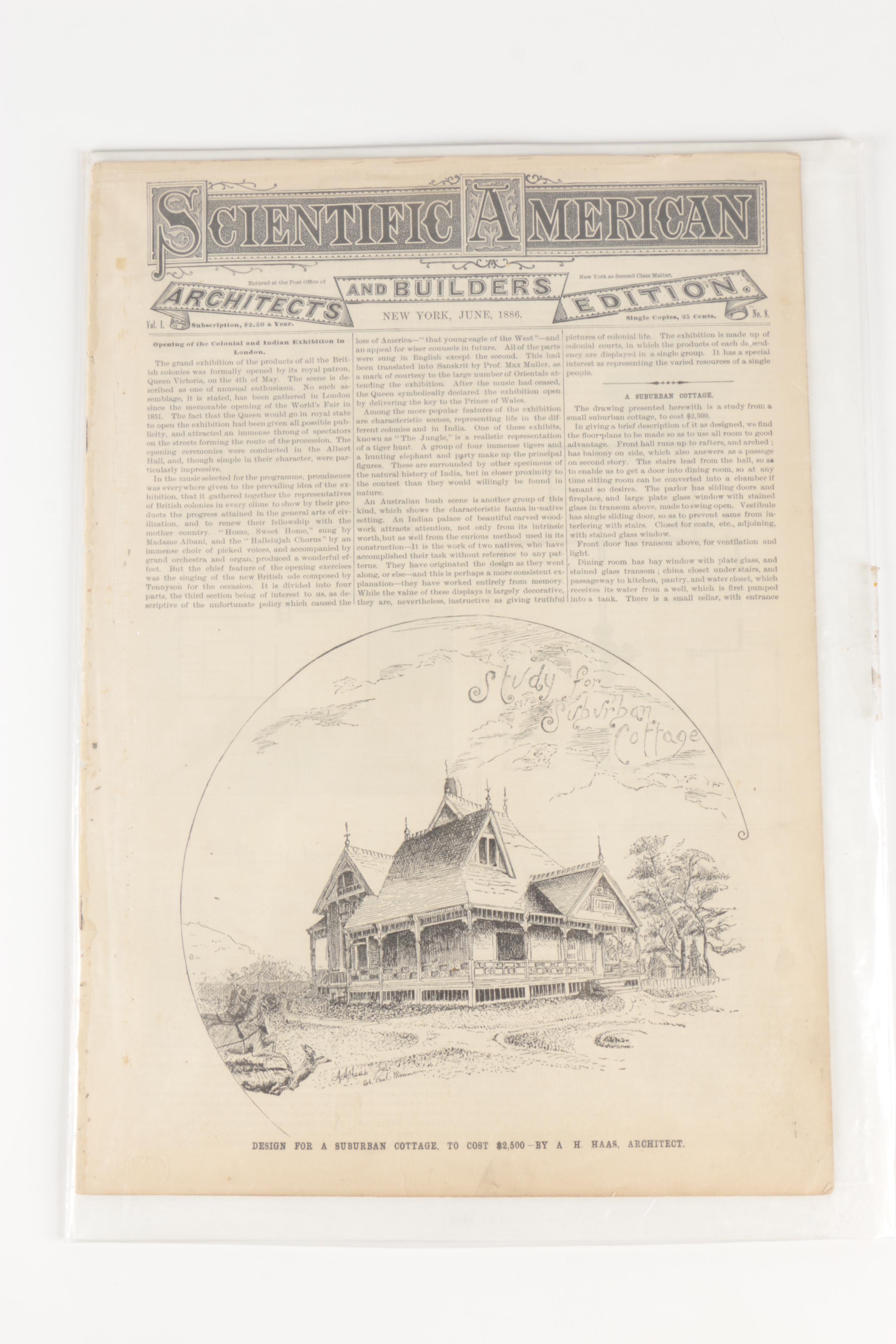 1915 "Scientific American" Magazine 70th Anniversary Issue with Other Issues