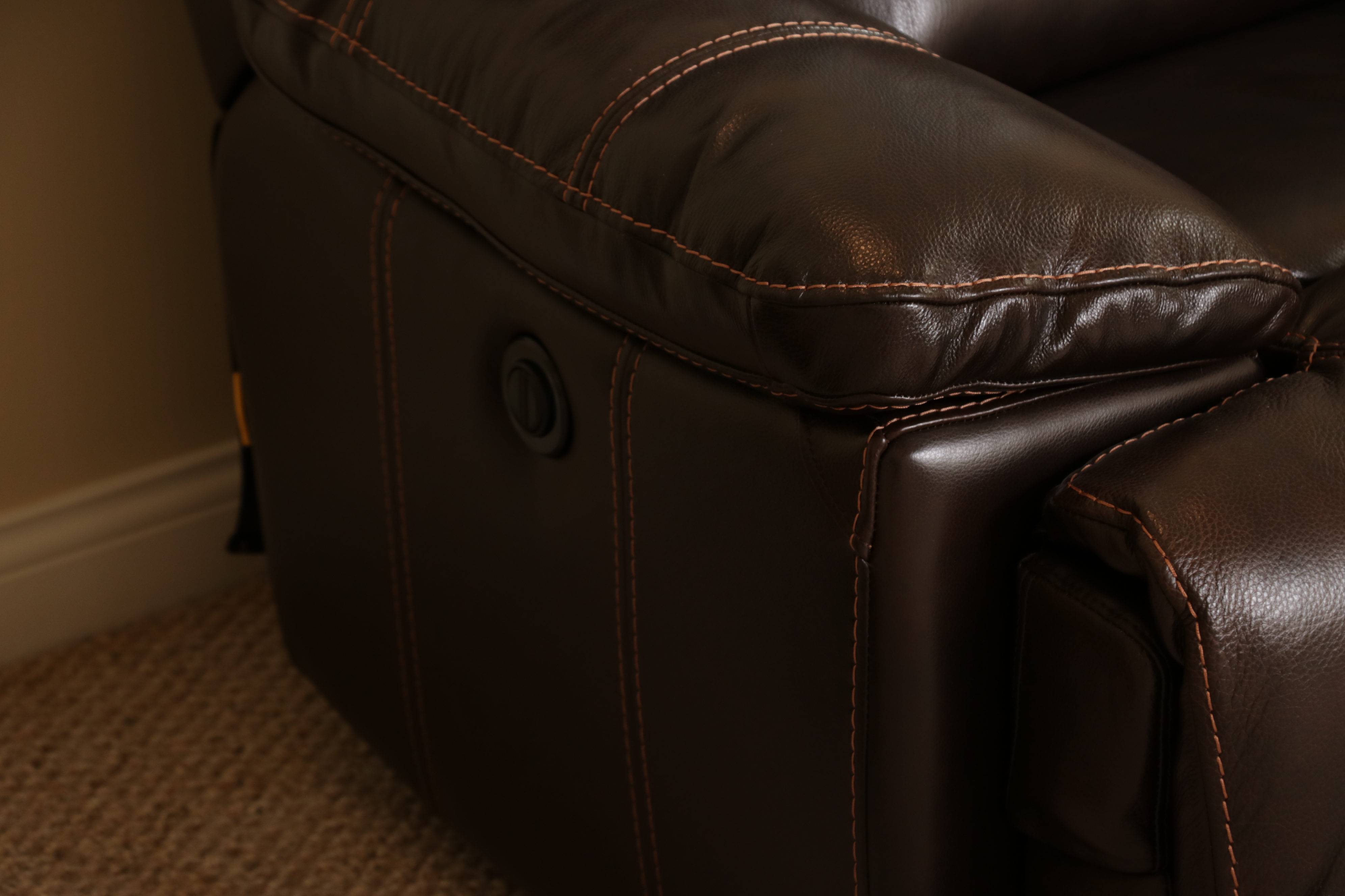 Cheers Six-Piece Faux Leather Power Reclining Sectional Sofa