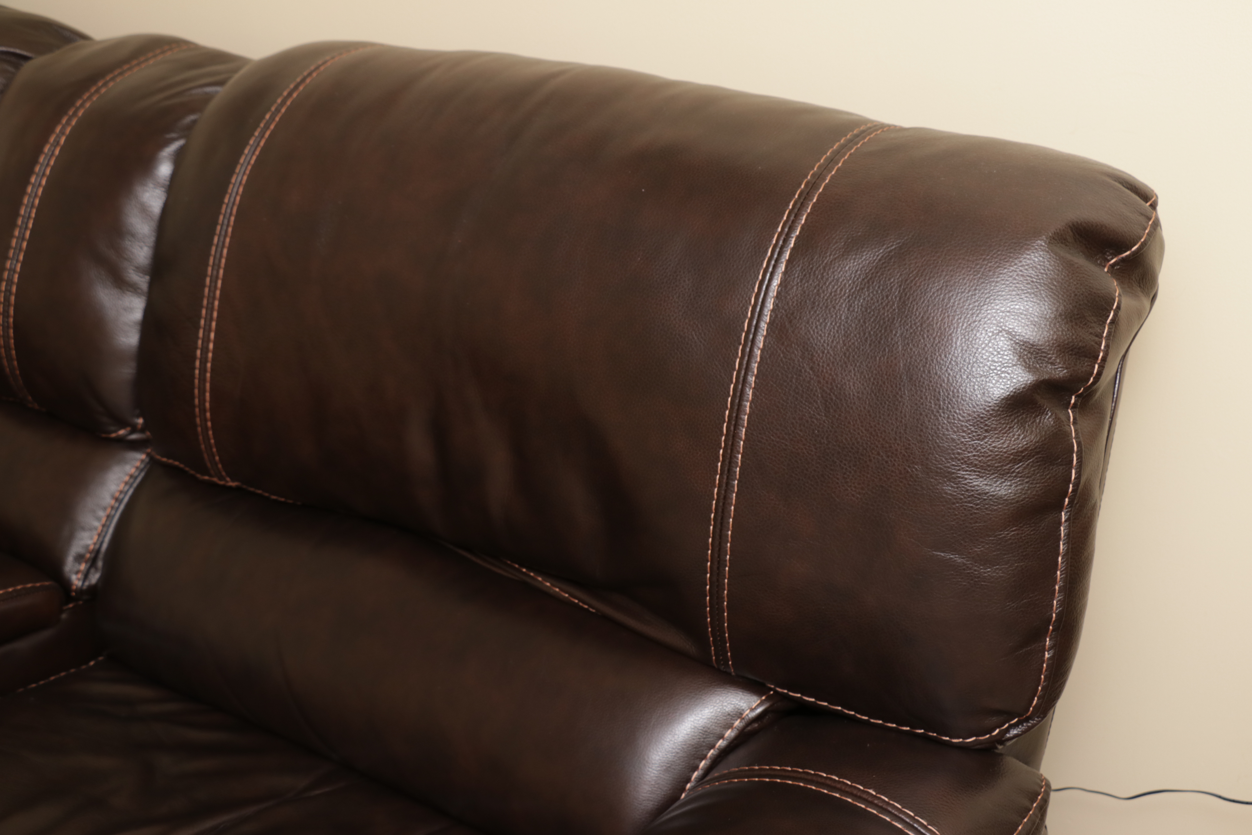 Cheers Six-Piece Faux Leather Power Reclining Sectional Sofa