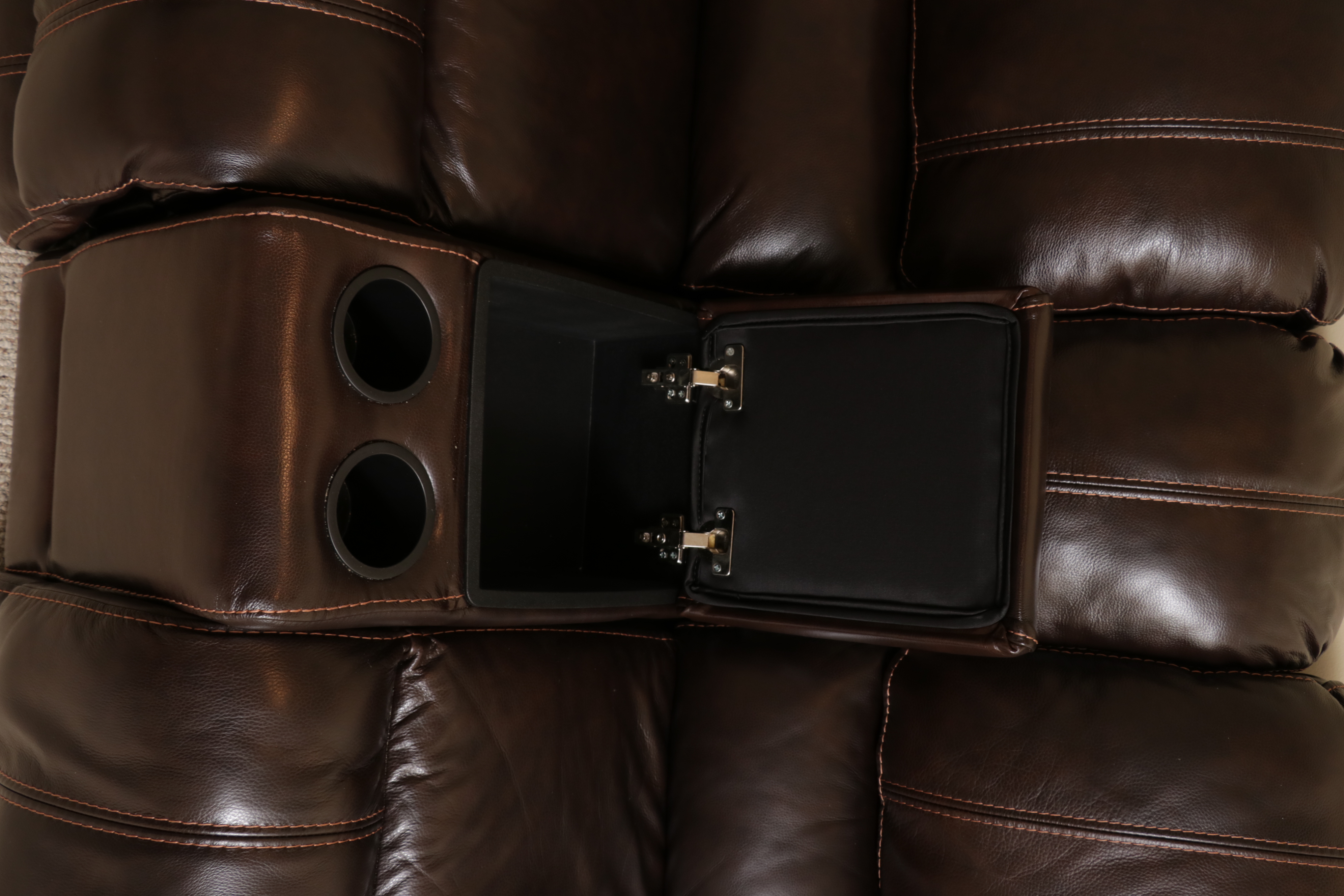 Cheers Six-Piece Faux Leather Power Reclining Sectional Sofa