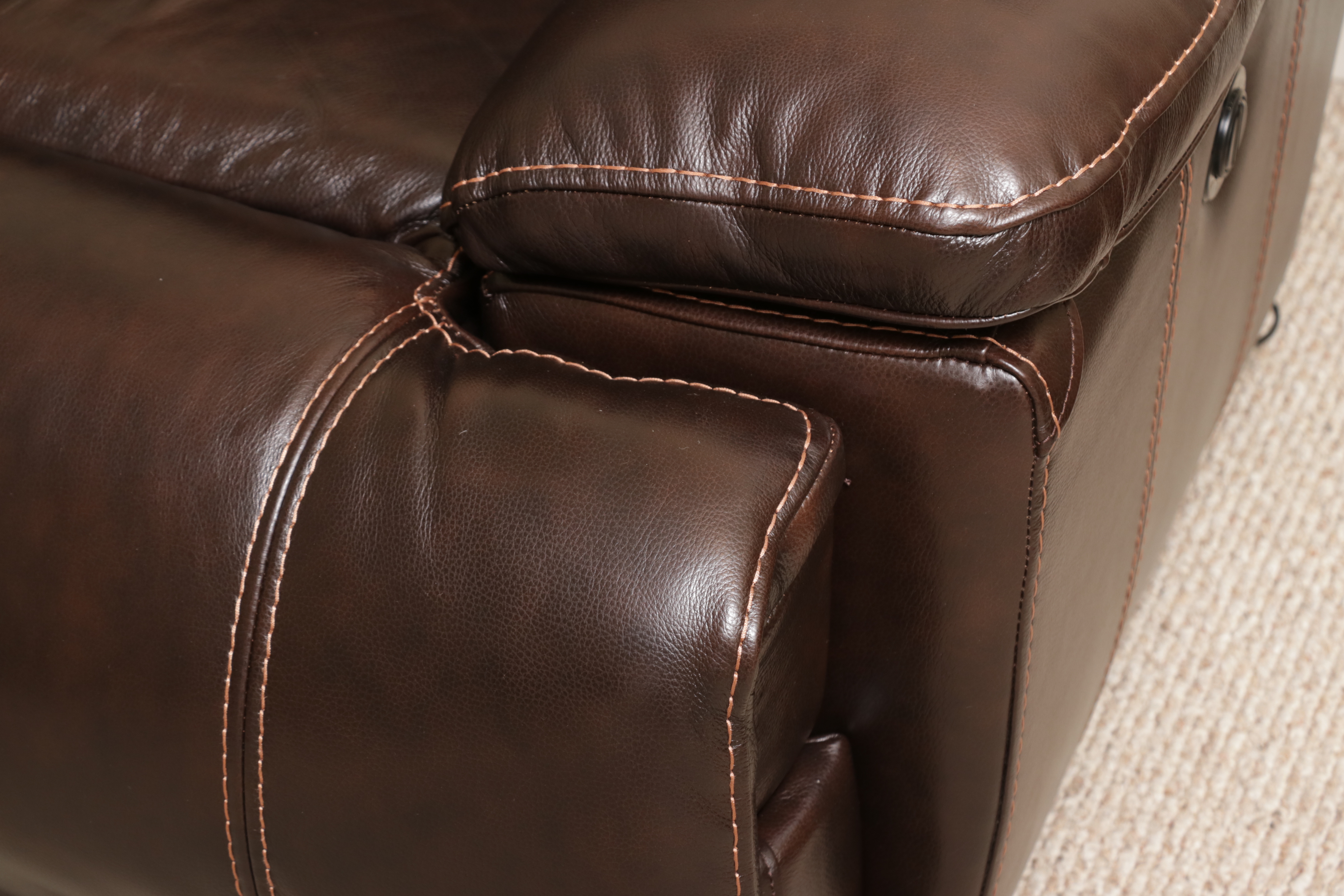 Cheers Six-Piece Faux Leather Power Reclining Sectional Sofa