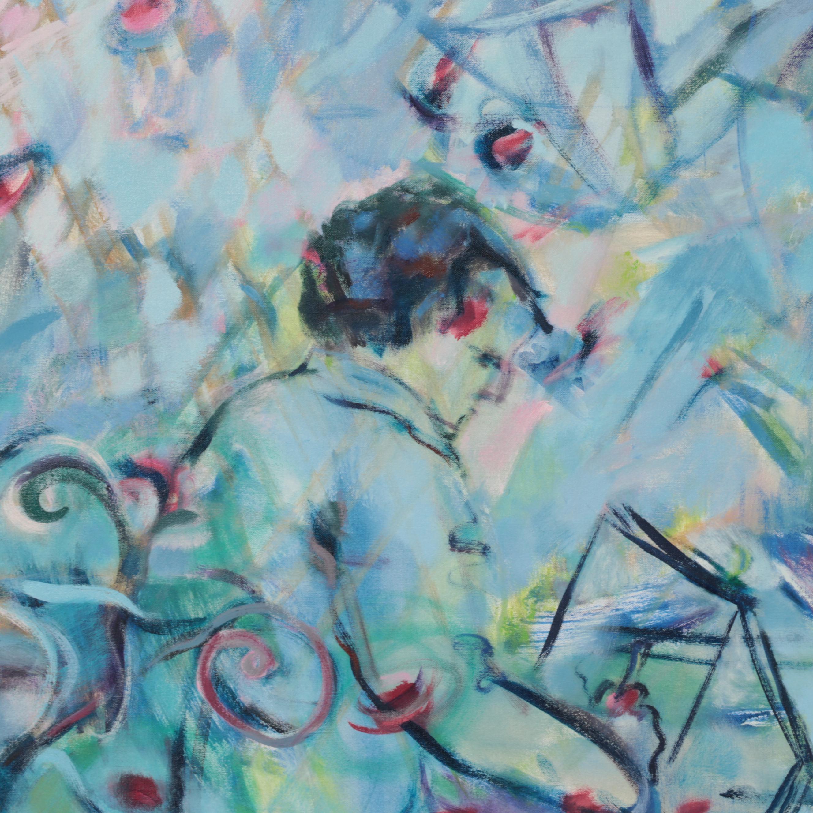 Ronald D. Newman Monumental Abstract Oil Painting