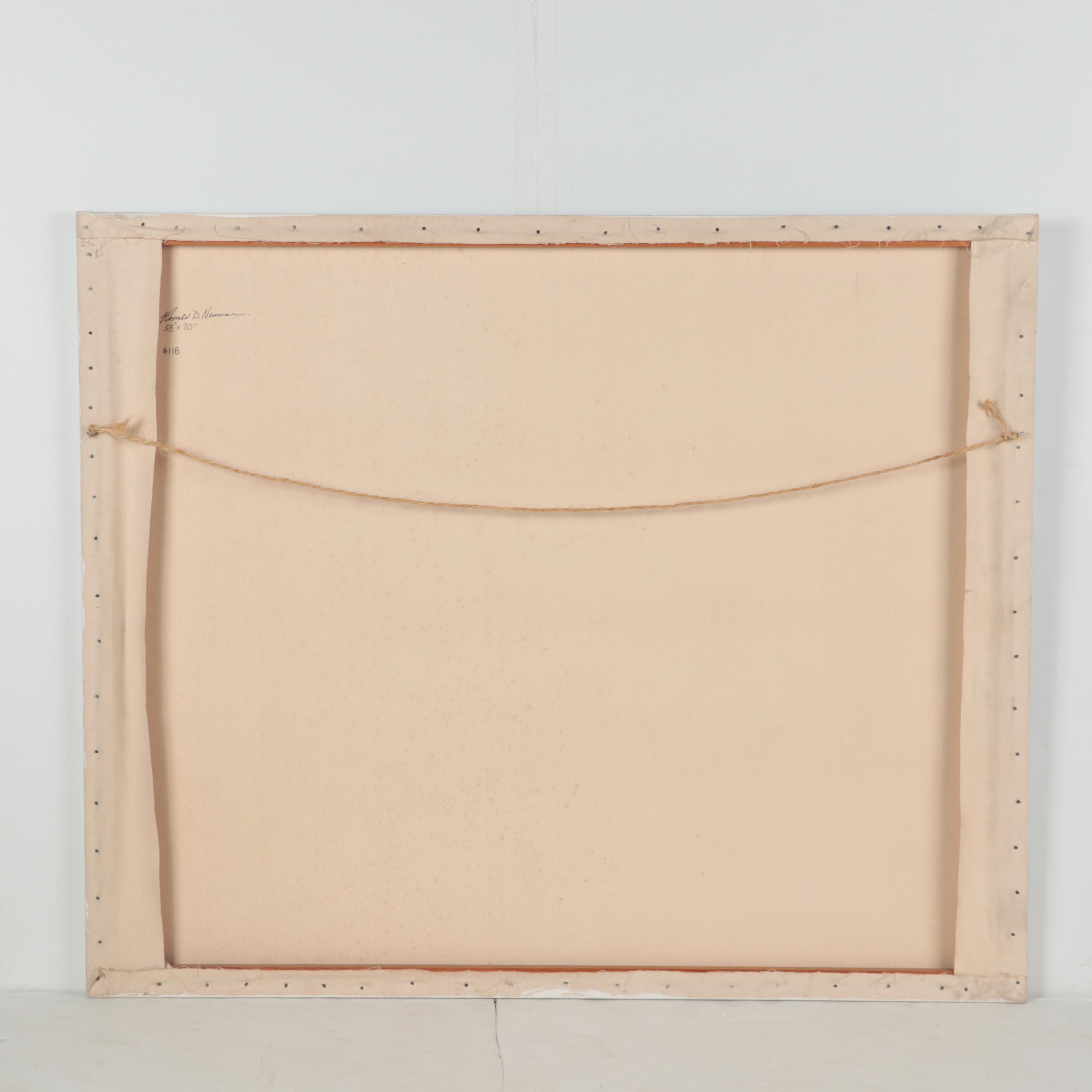 Ronald D. Newman Monumental Abstract Oil Painting