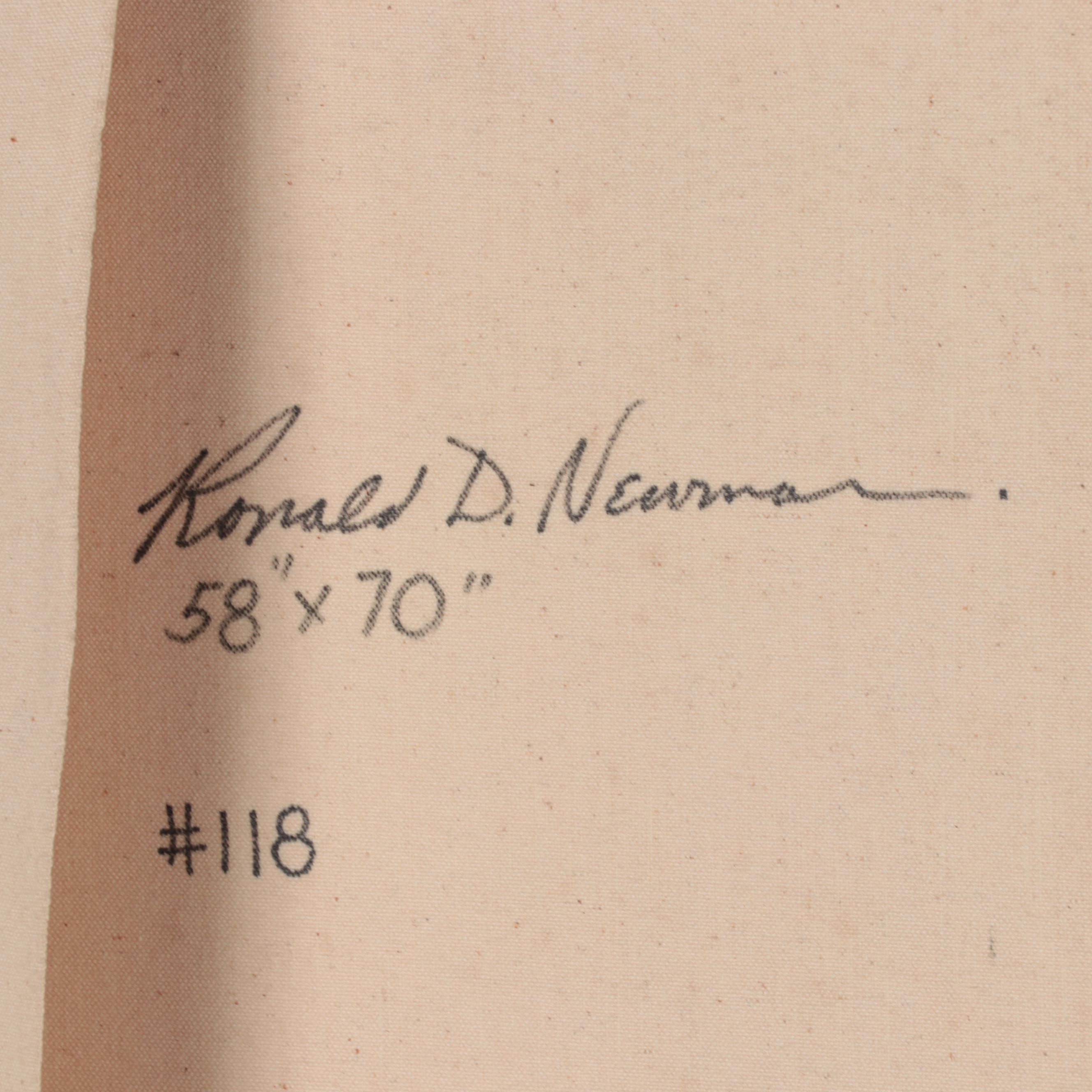 Ronald D. Newman Monumental Abstract Oil Painting