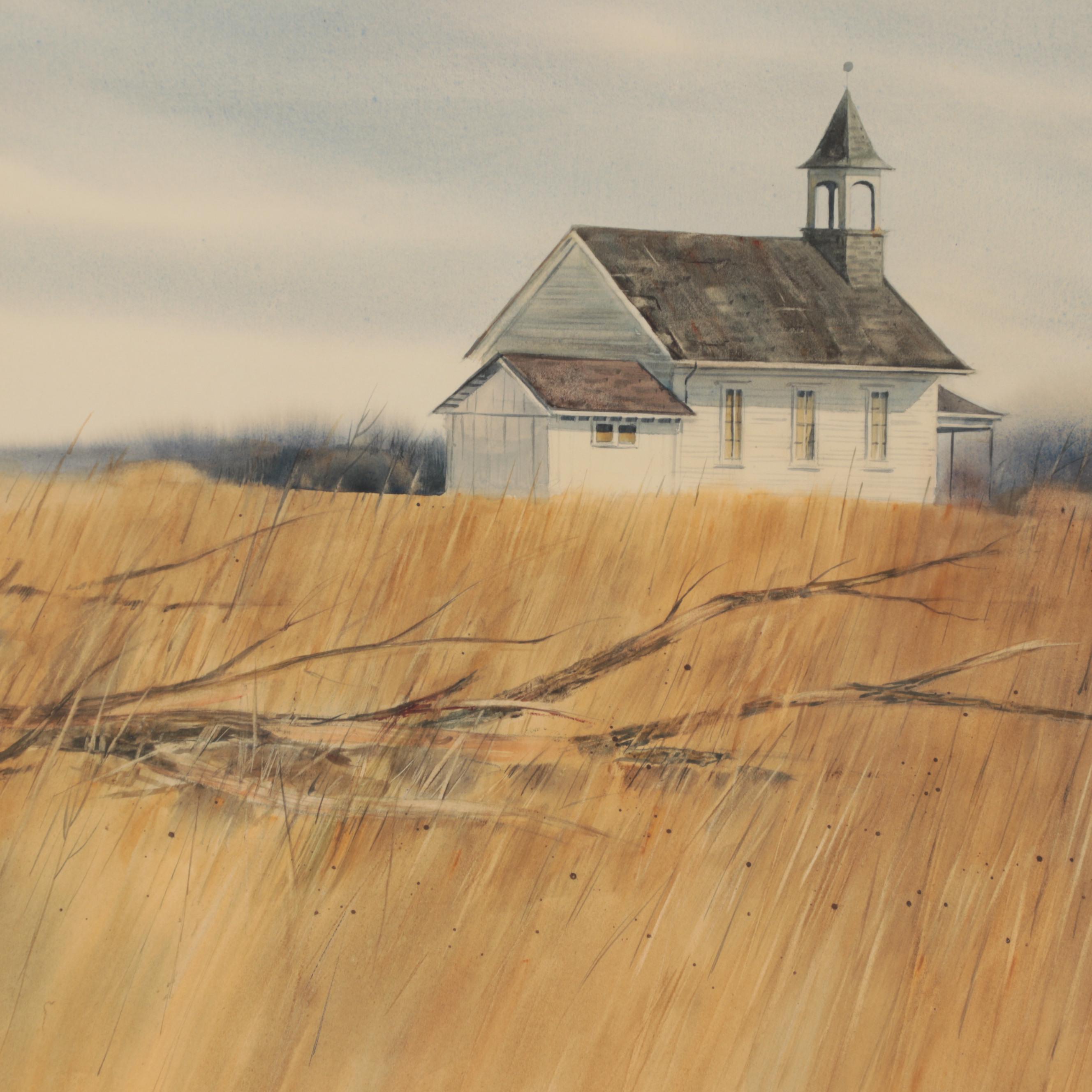 Jack O'Hara Watercolor Painting of Hunting Scene, Late 20th Century