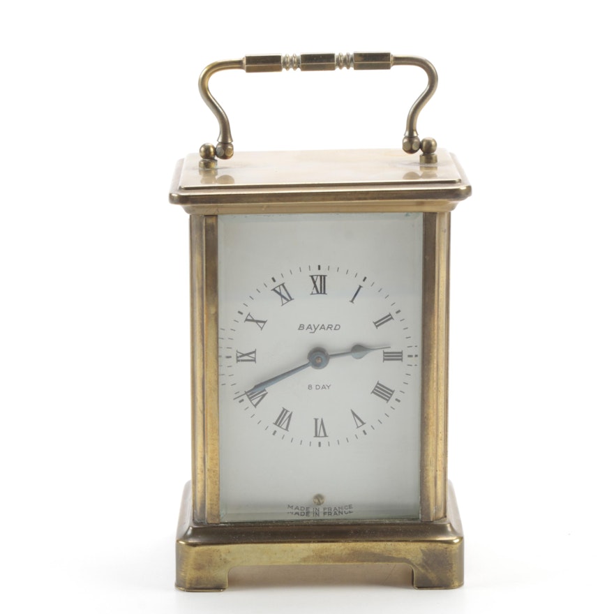 Bayard Brass Corniche Carriage Clock