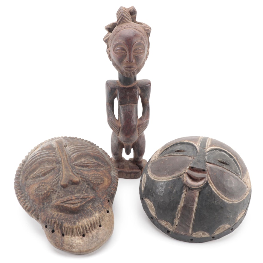 Hemba Style Figure Other Central African Style Wood Masks