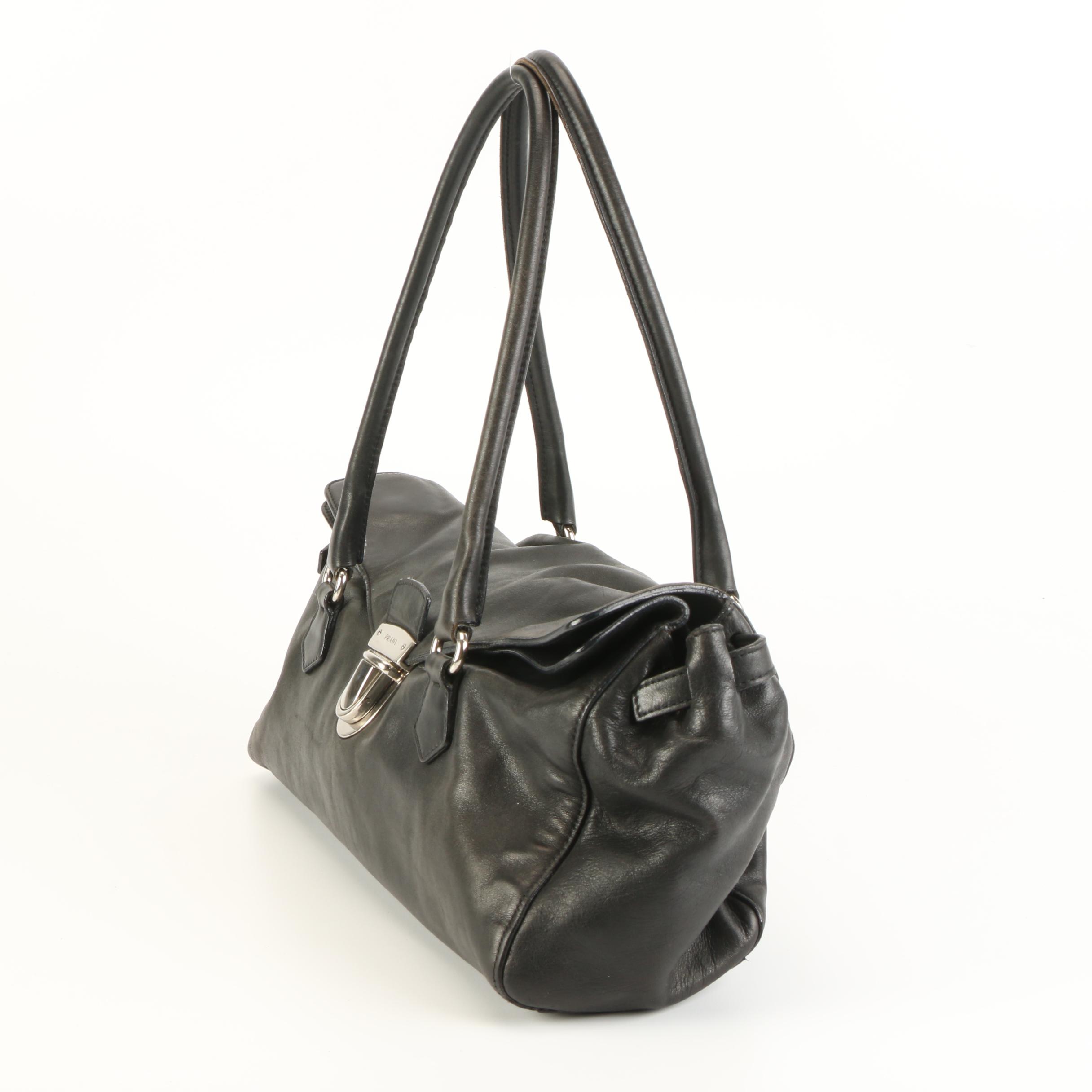 Prada Black Leather Shoulder Bag