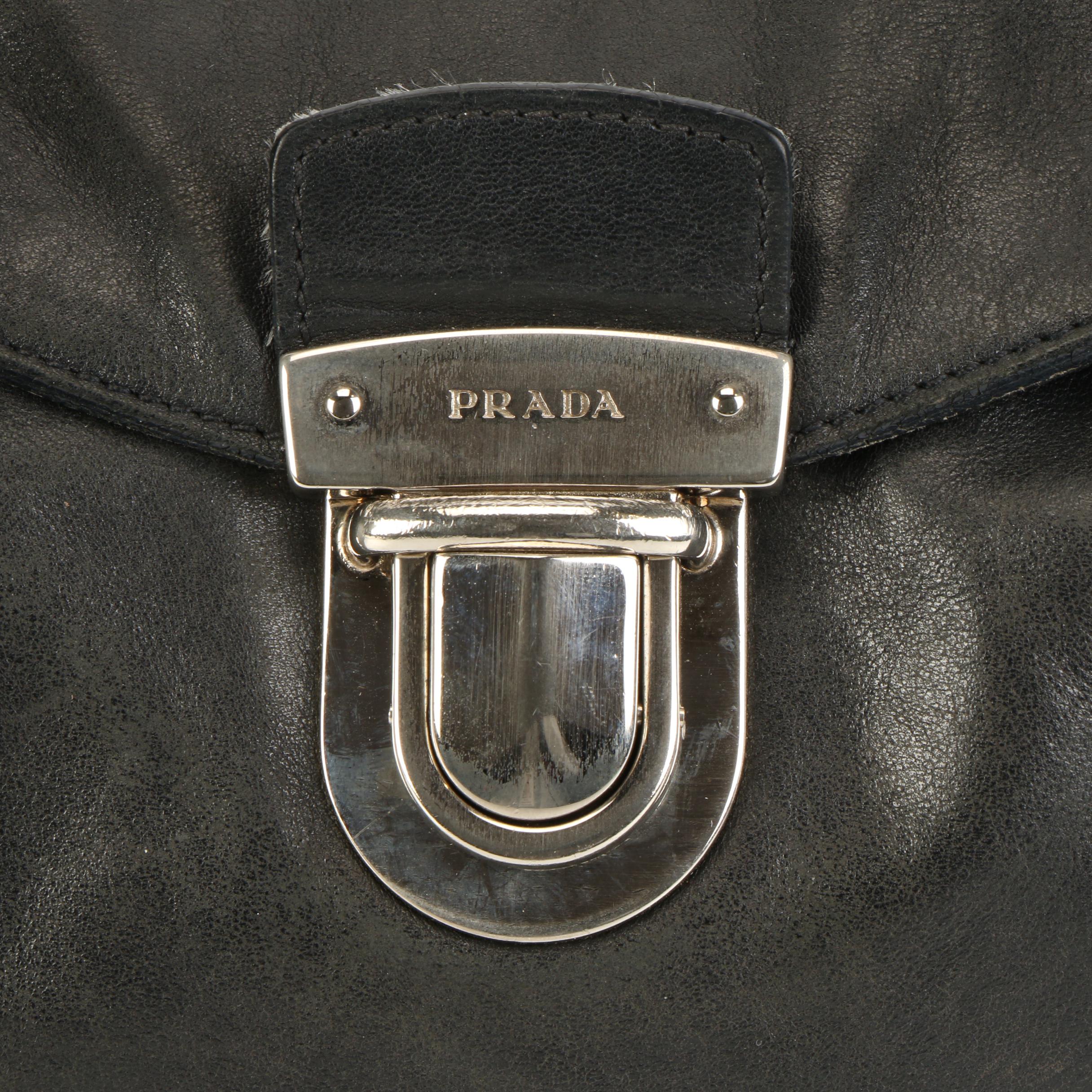 Prada Black Leather Shoulder Bag