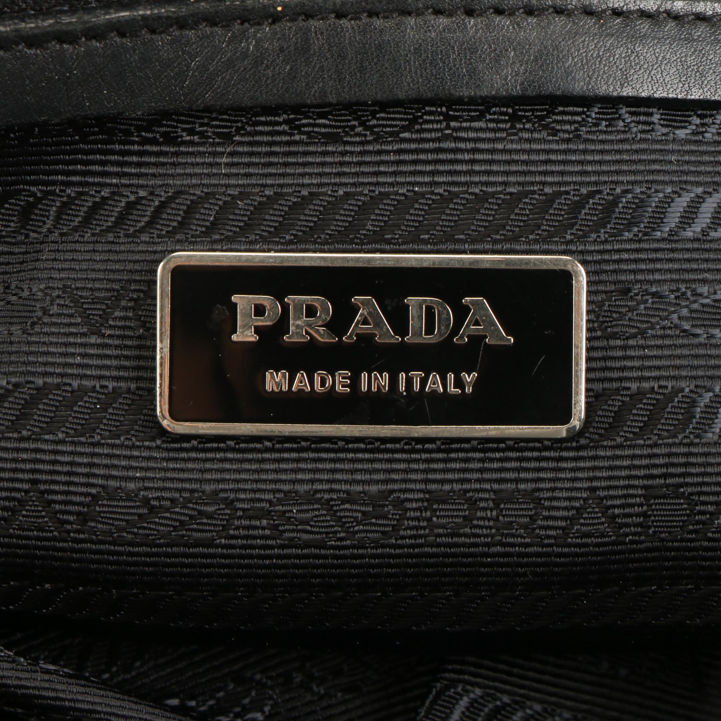 Prada Black Leather Shoulder Bag
