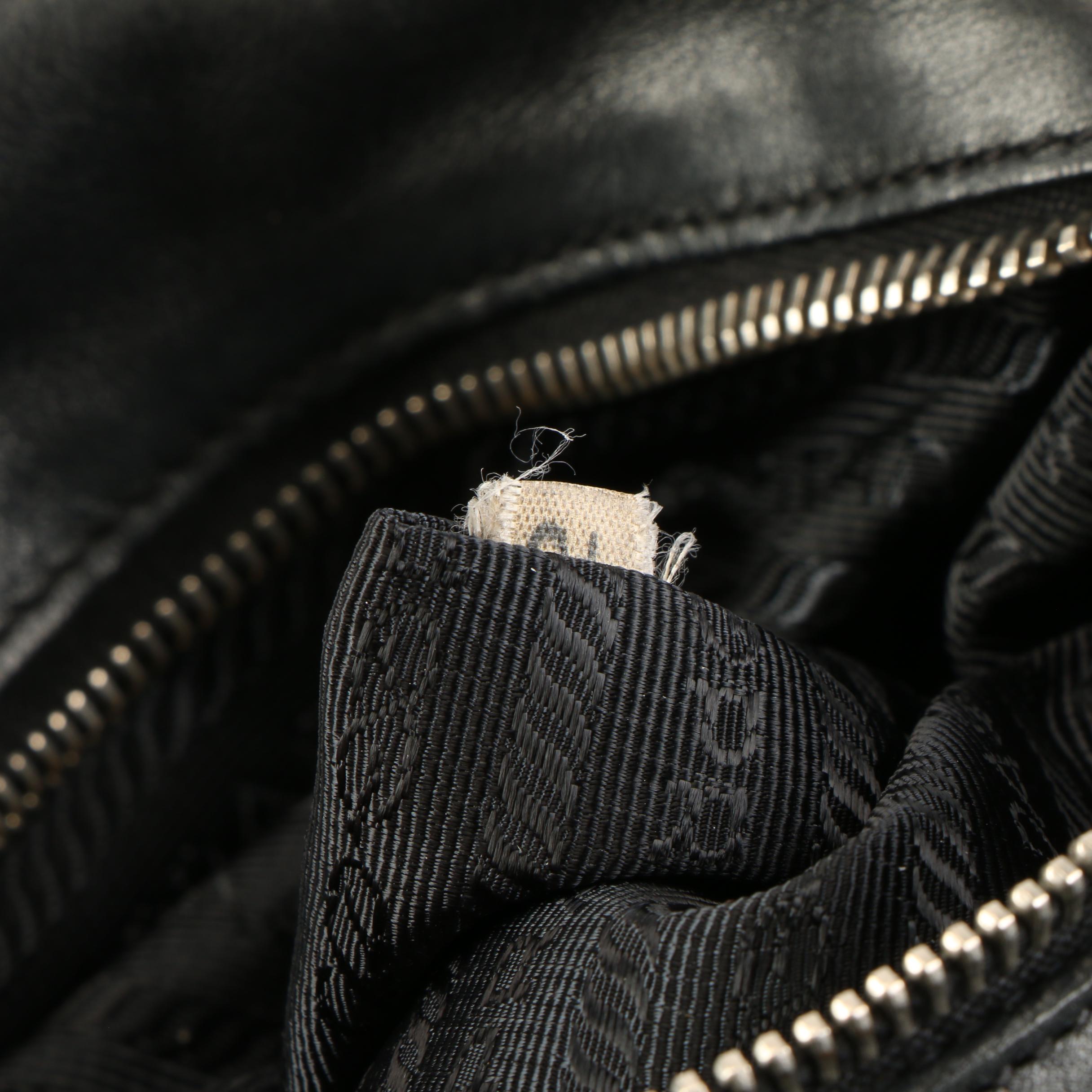 Prada Black Leather Shoulder Bag