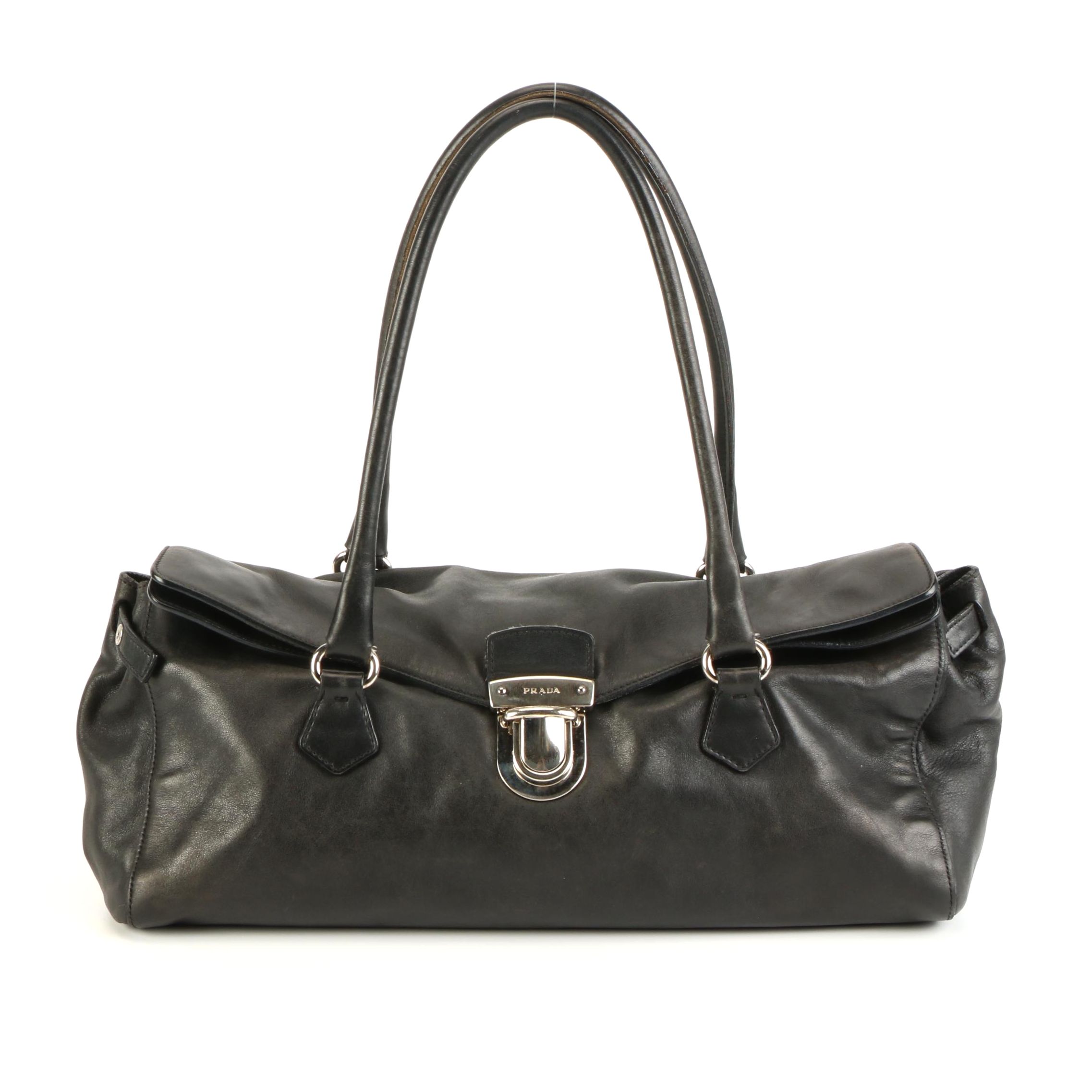 Prada Black Leather Shoulder Bag