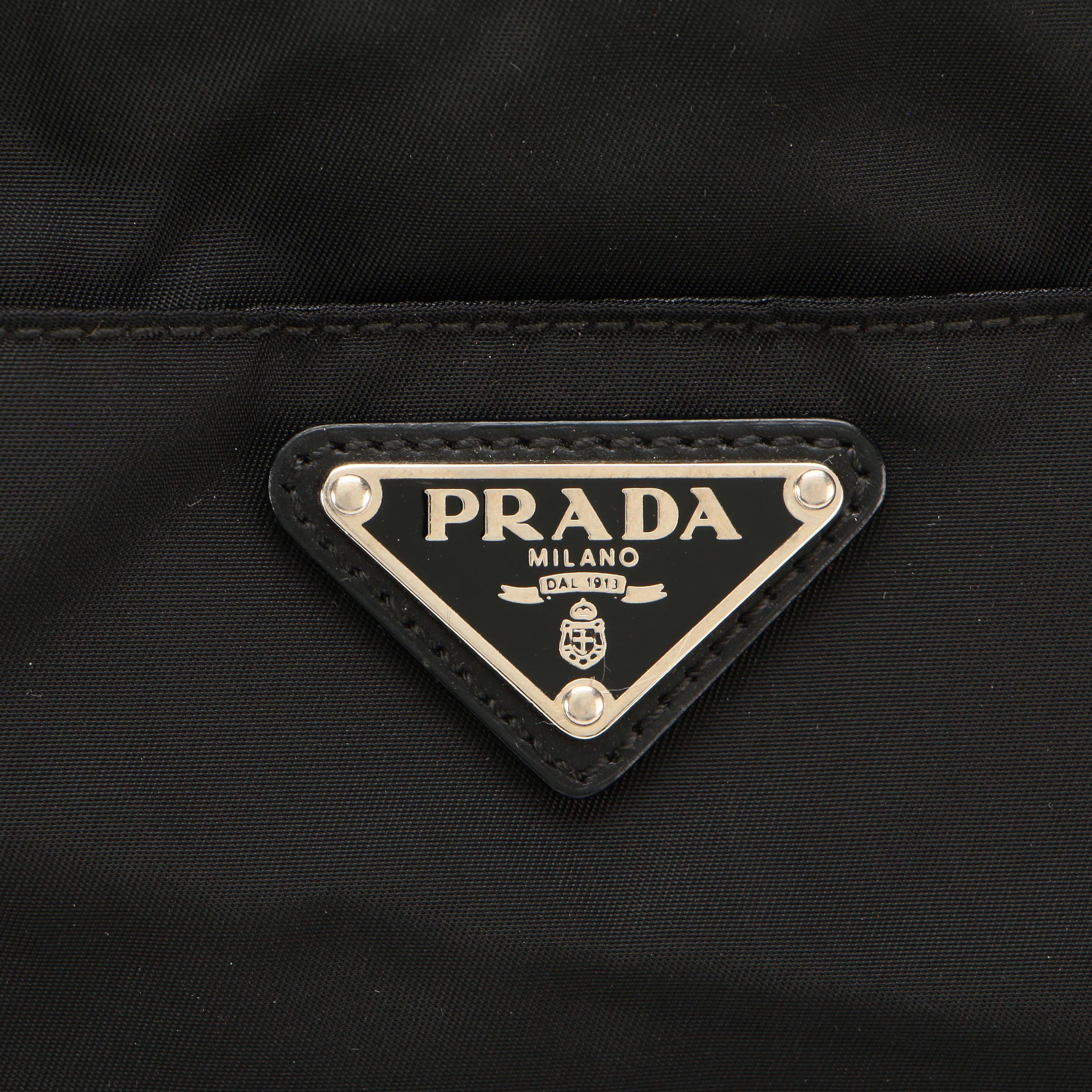 Prada Tote Bag in Nylon Tessuto with Leather Trim