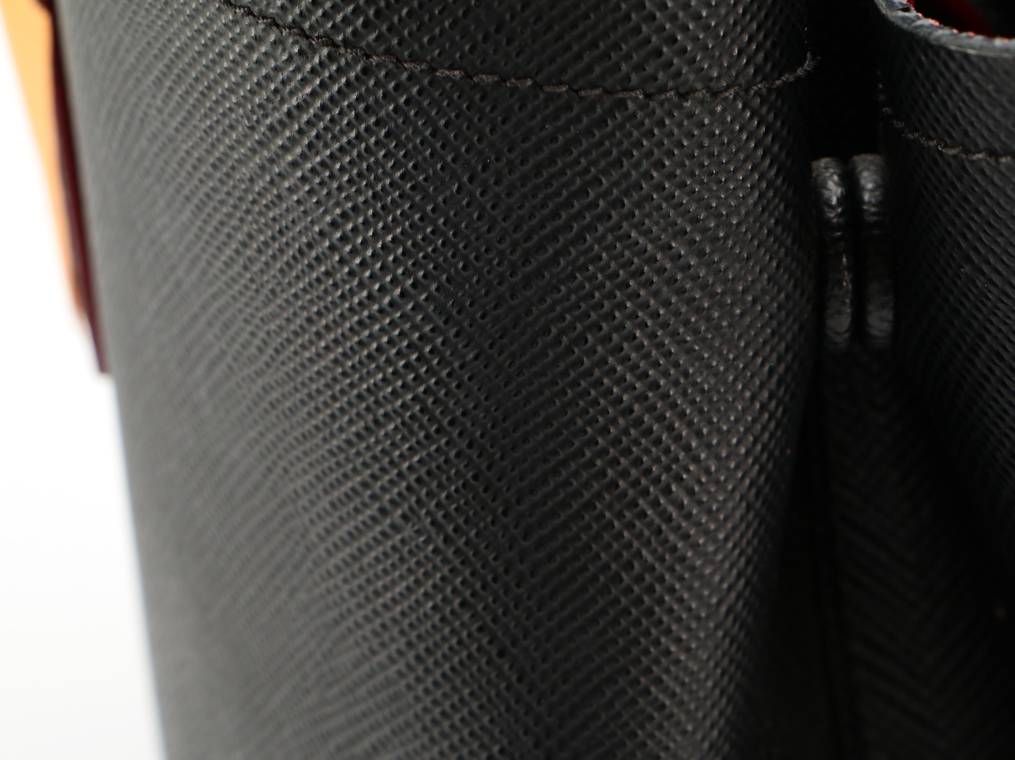 Prada Large Double Bag in Black Saffiano Leather