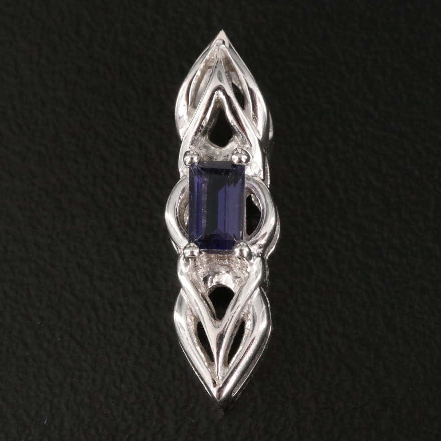 Sterling Silver Iolite Pentant