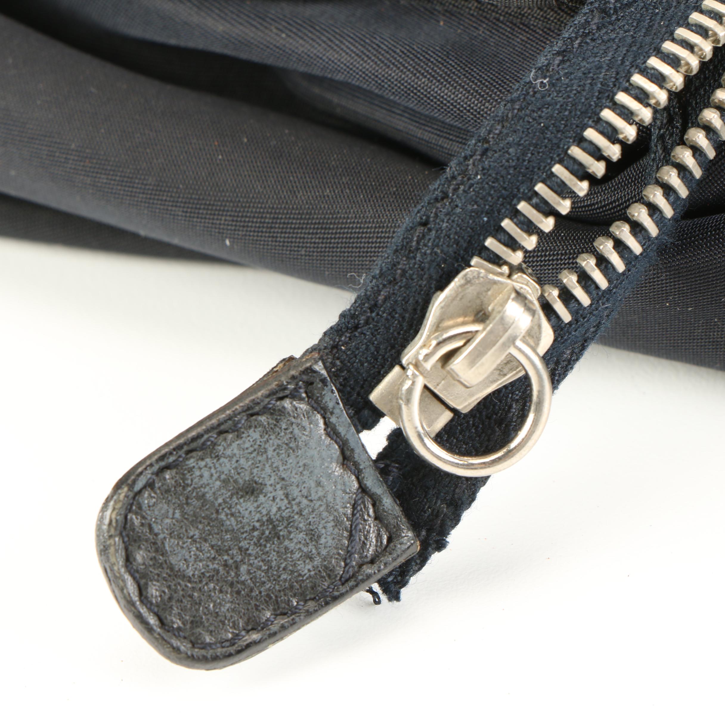 Prada Double Pocket Backpack Bag B8491 in Nylon and Leather