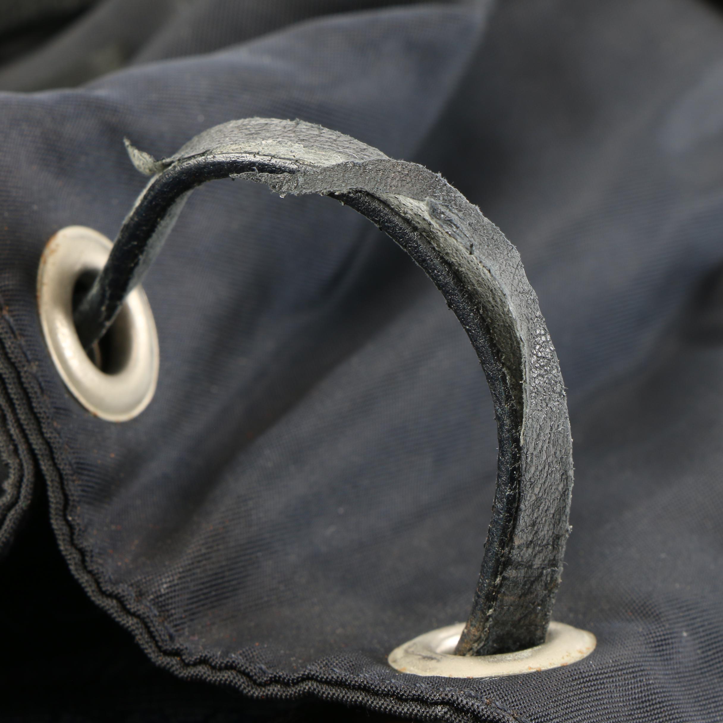 Prada Double Pocket Backpack Bag B8491 in Nylon and Leather