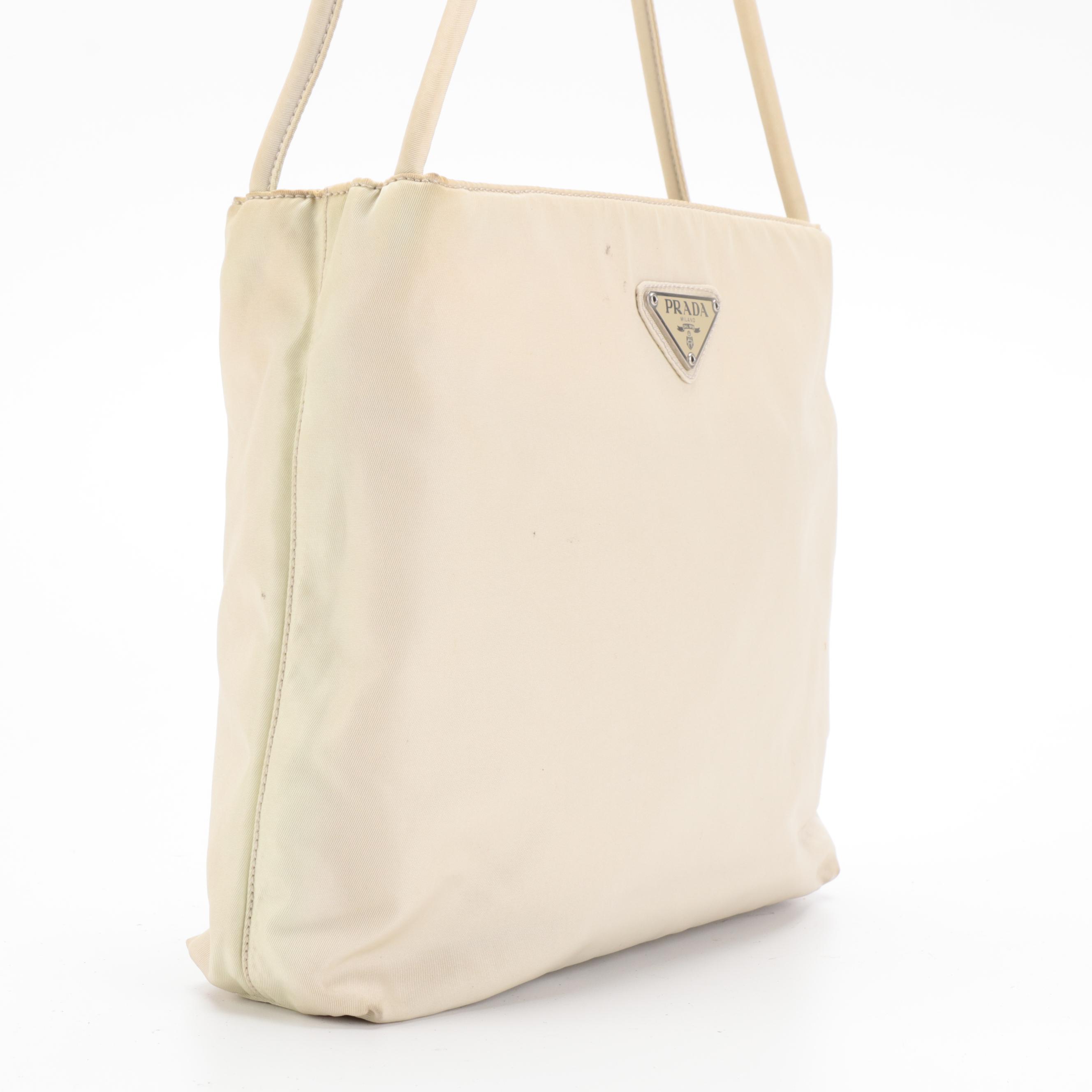Prada Light Beige Nylon Handbag