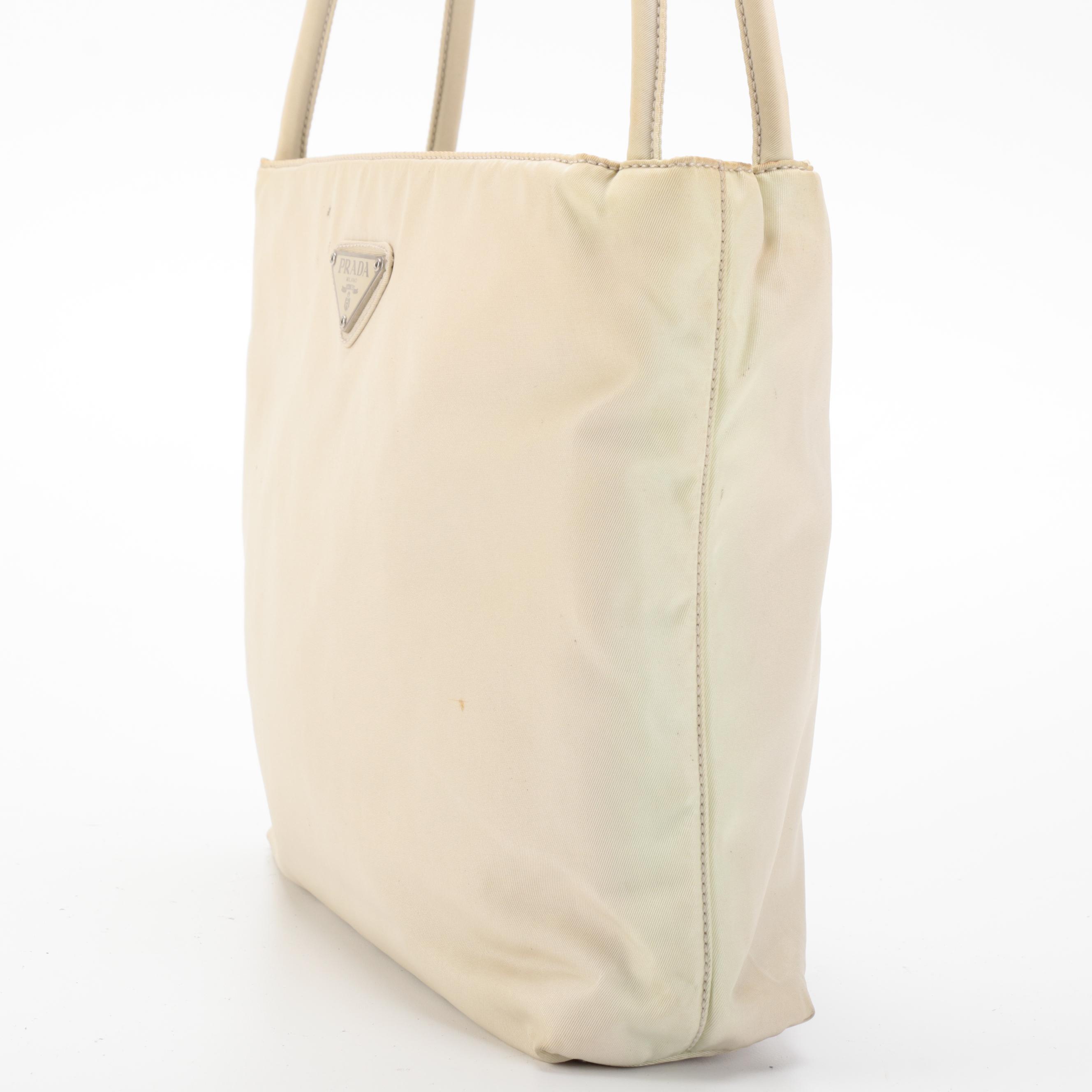 Prada Light Beige Nylon Handbag