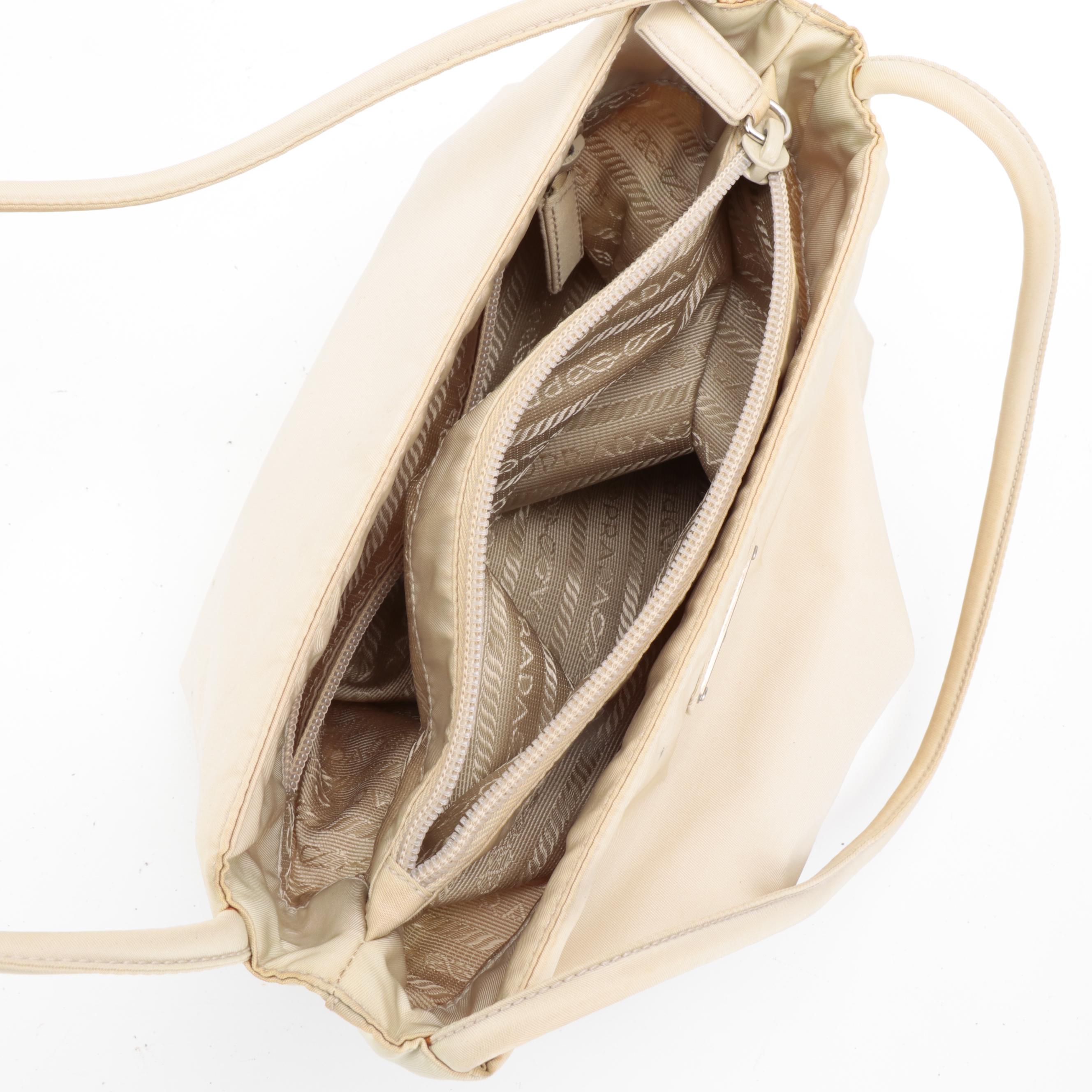 Prada Light Beige Nylon Handbag