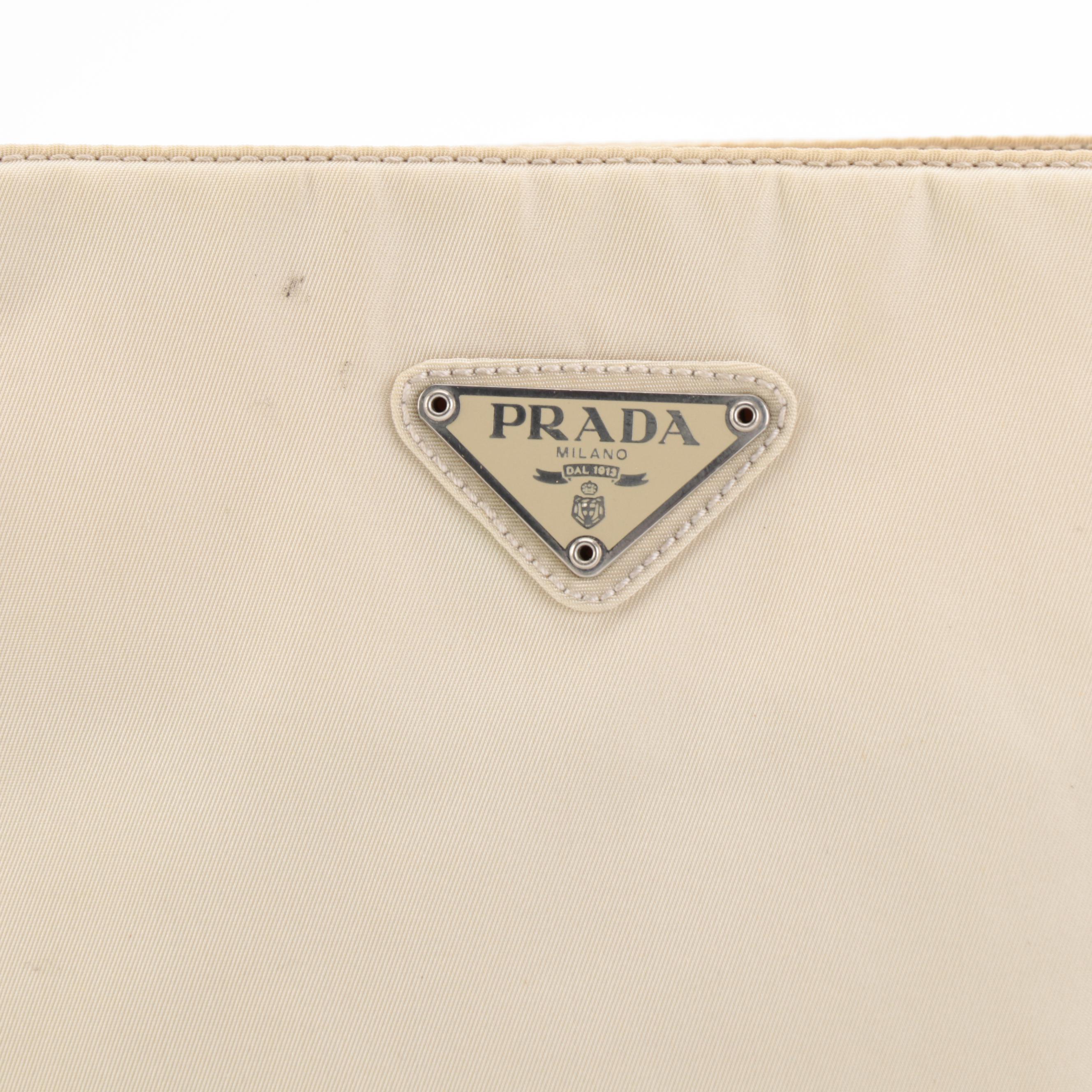 Prada Light Beige Nylon Handbag