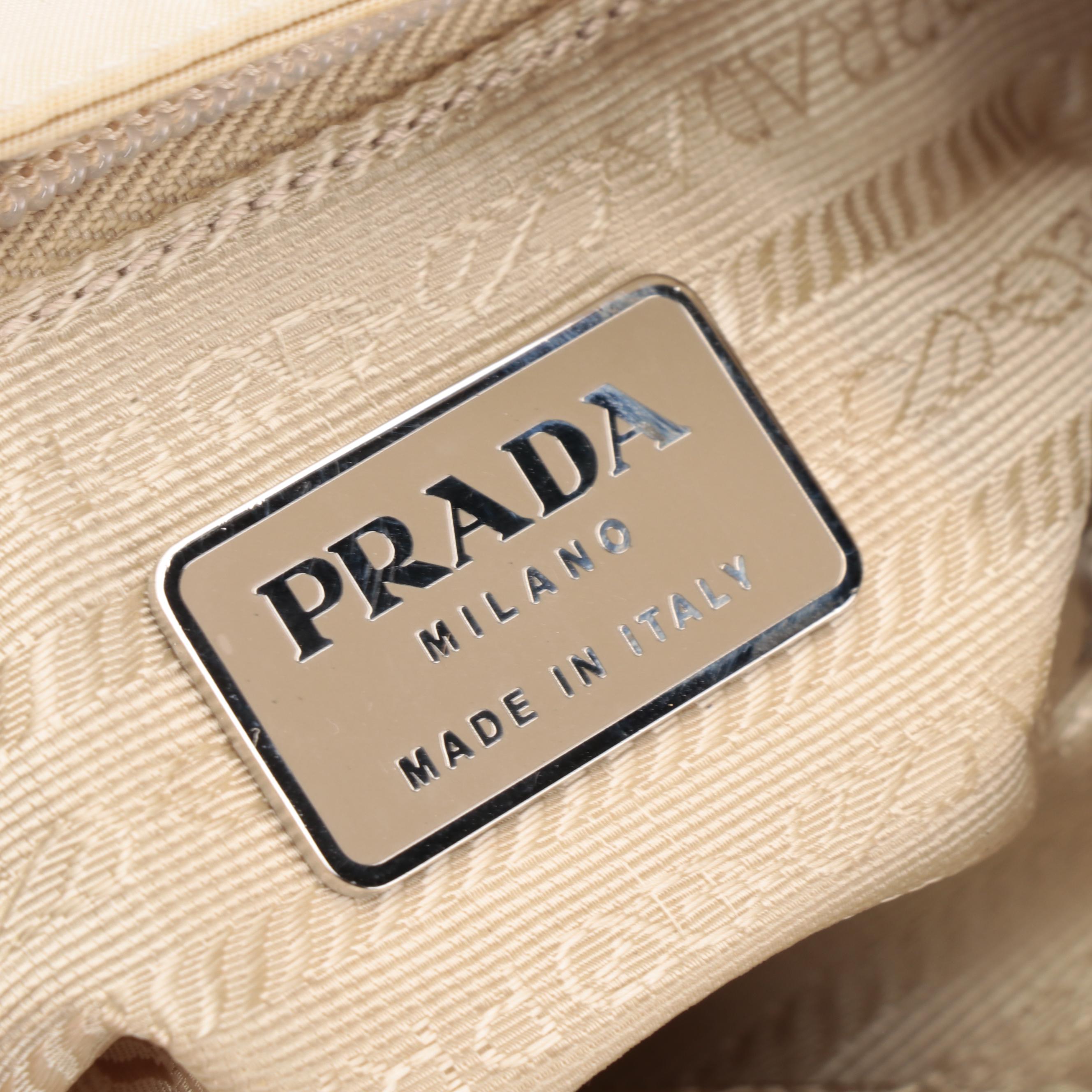 Prada Light Beige Nylon Handbag