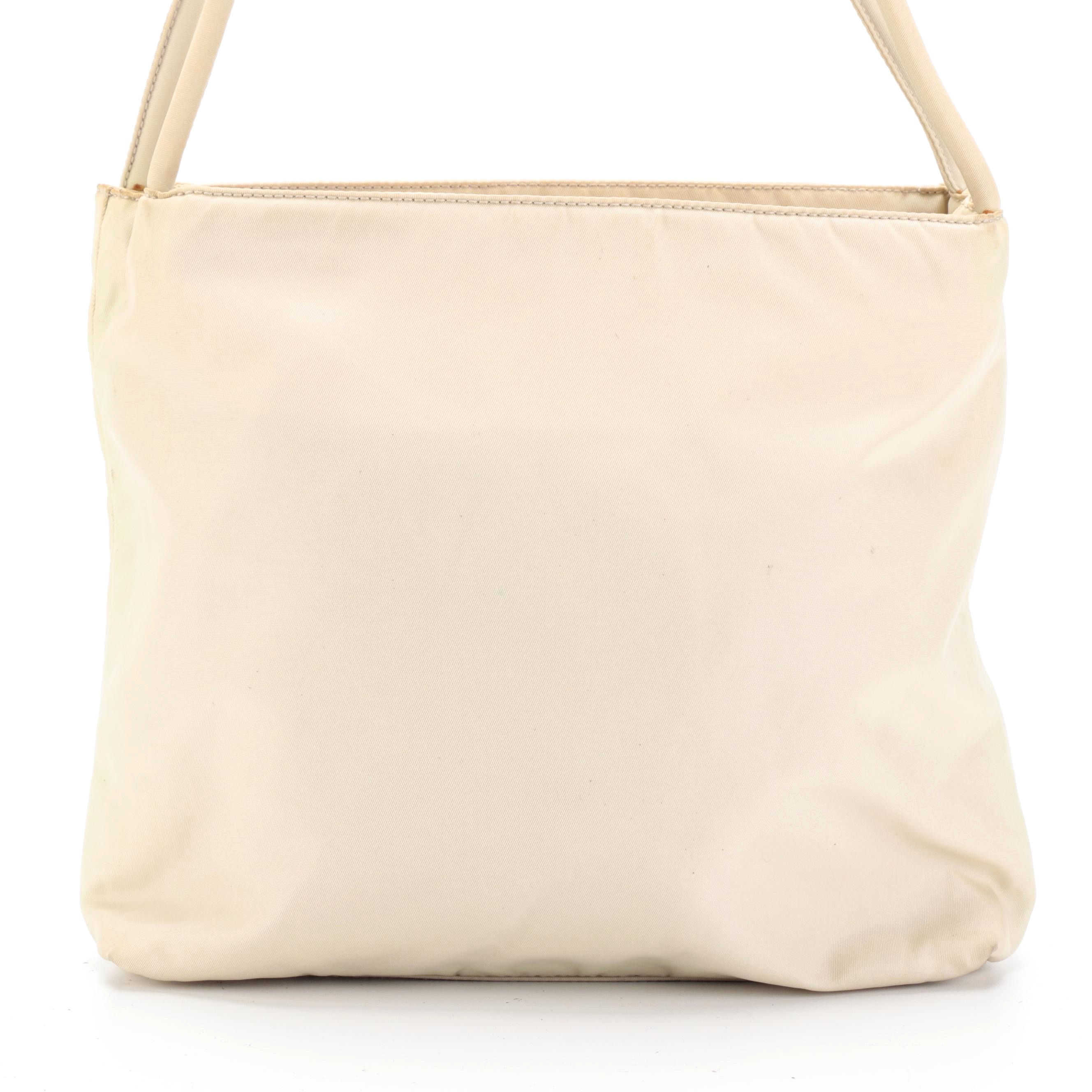 Prada Light Beige Nylon Handbag
