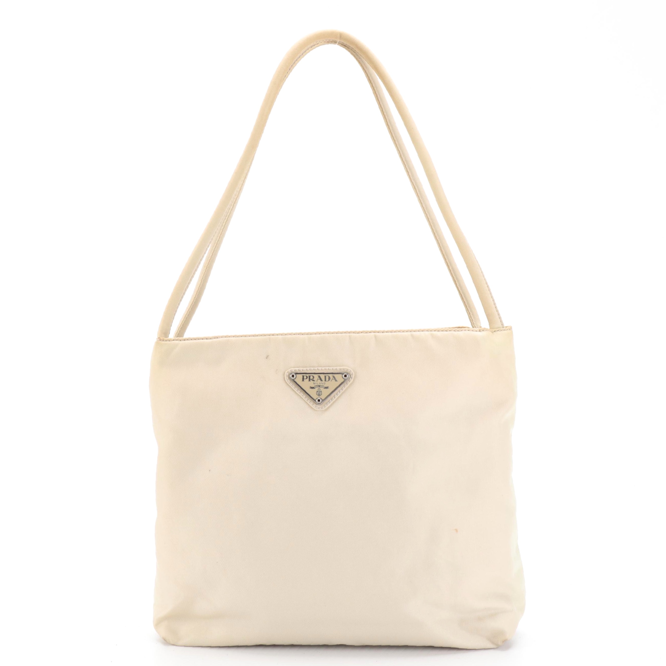 Prada Light Beige Nylon Handbag
