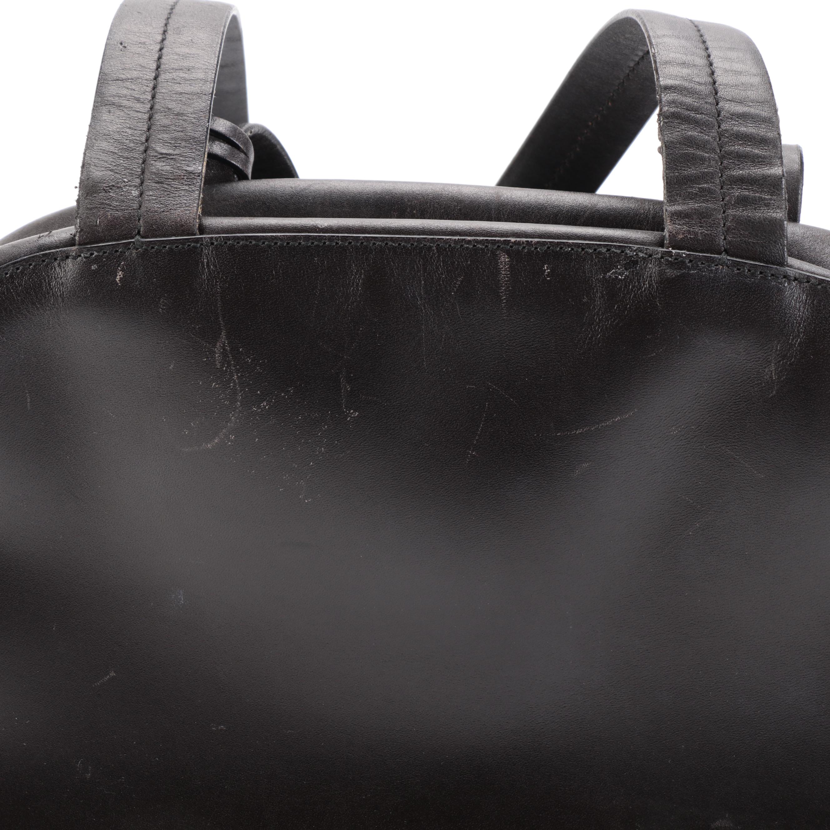 Prada Top Handle Bag in Vitello and Gomma Ebano Leather With Padlock and Key