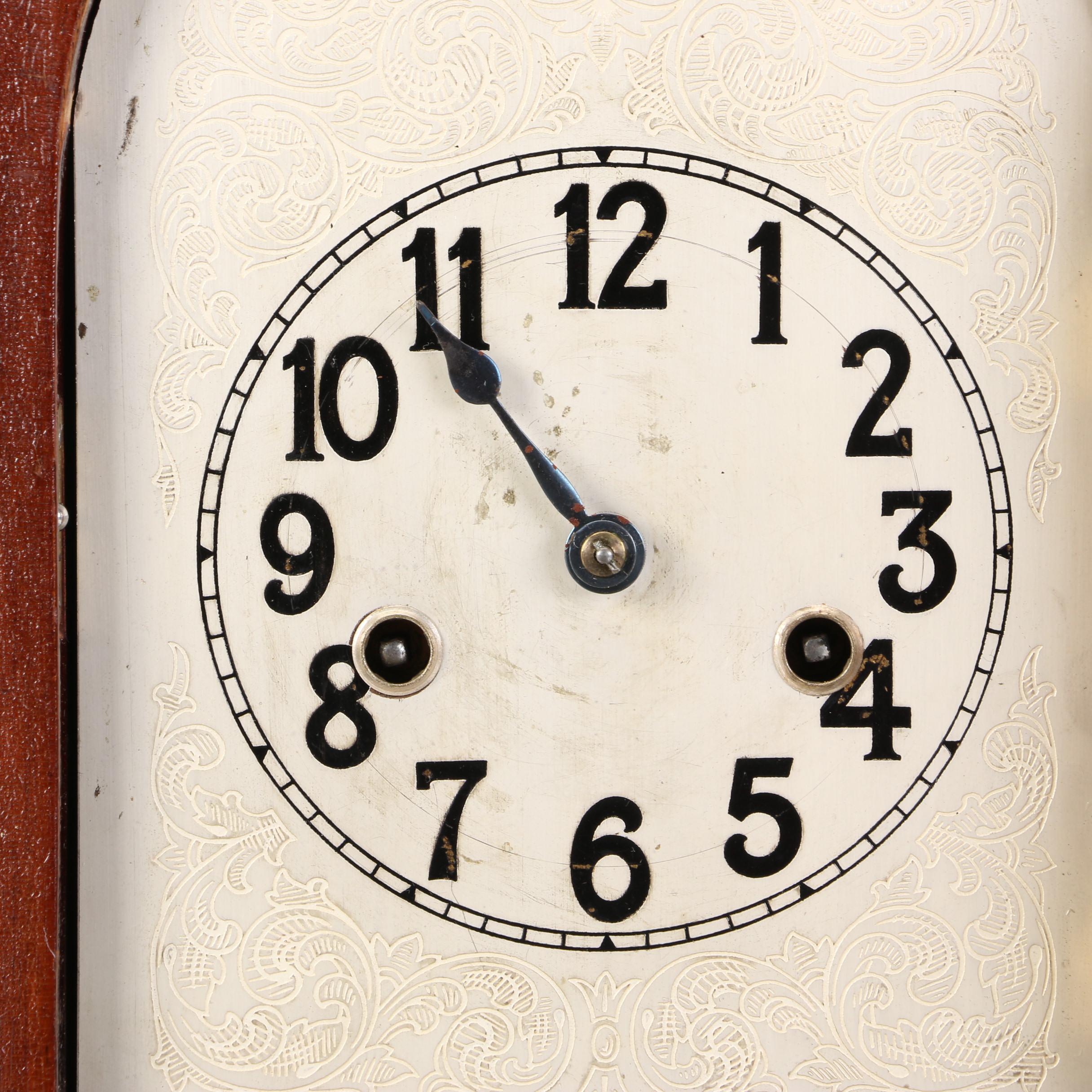 Hamburg American Clock Company Mahogany Beehive Mantel Clock