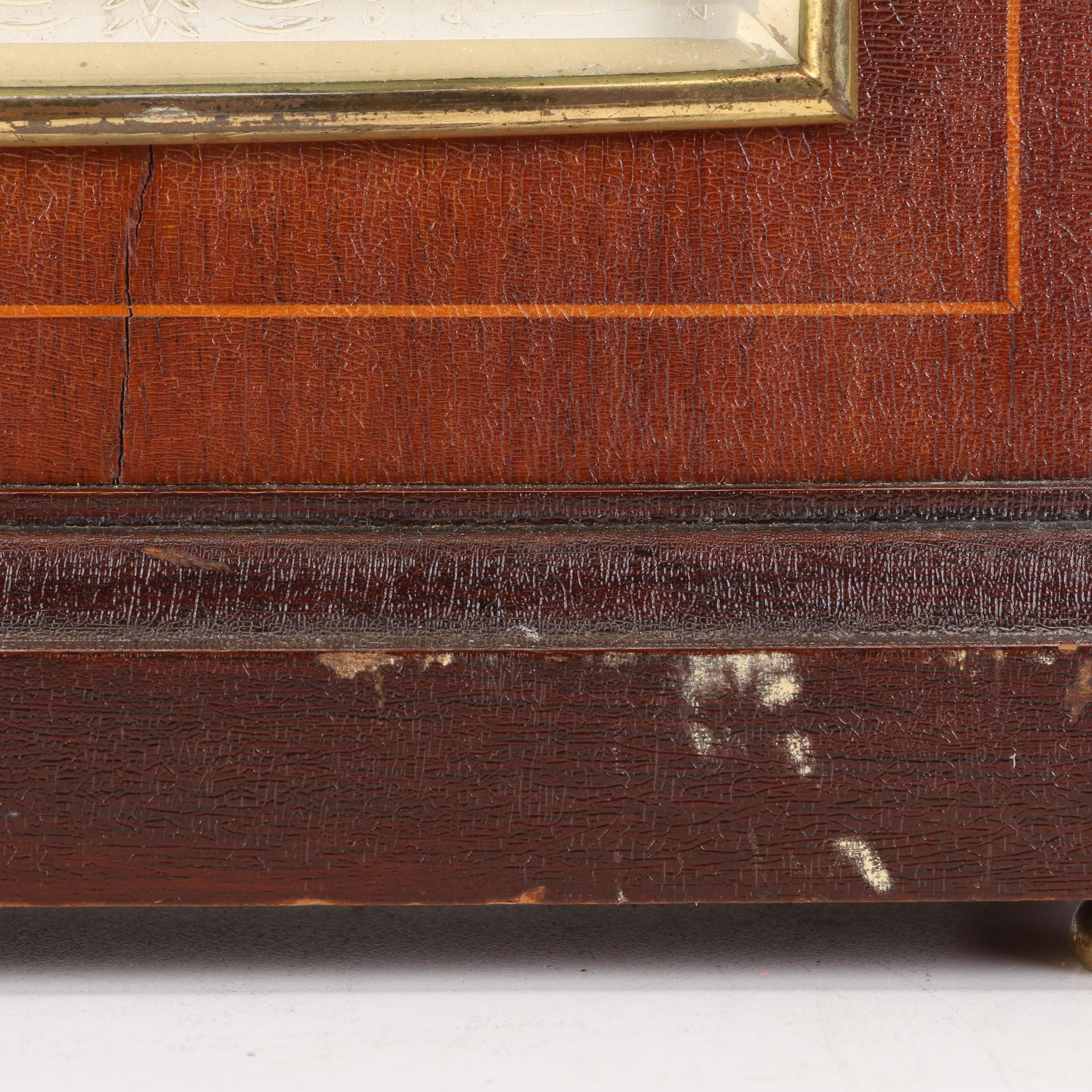 Hamburg American Clock Company Mahogany Beehive Mantel Clock