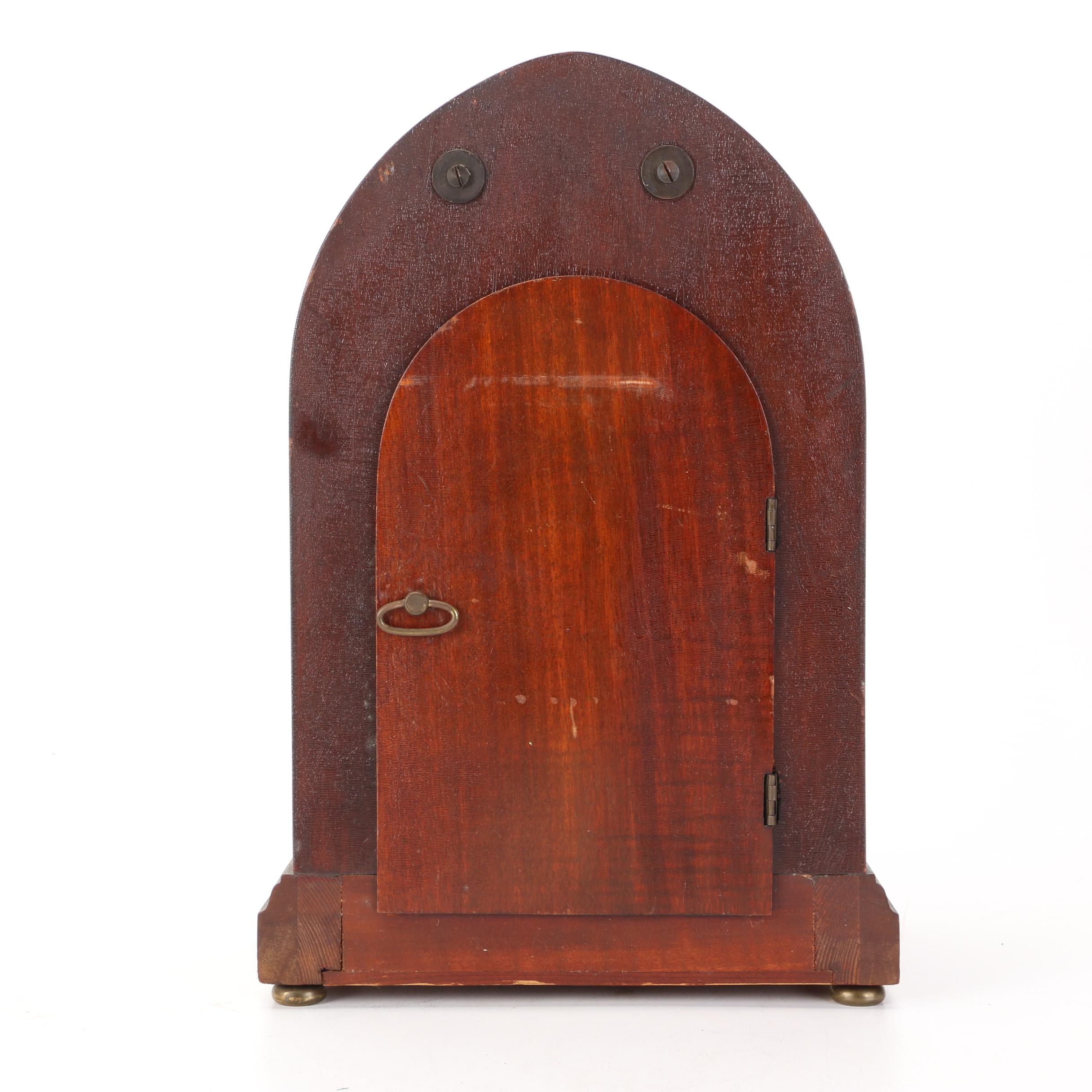 Hamburg American Clock Company Mahogany Beehive Mantel Clock