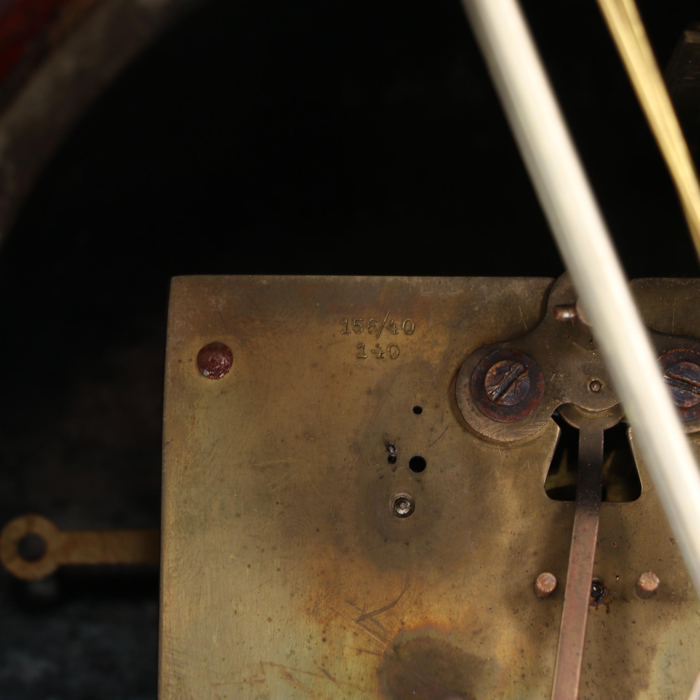 Hamburg American Clock Company Mahogany Beehive Mantel Clock