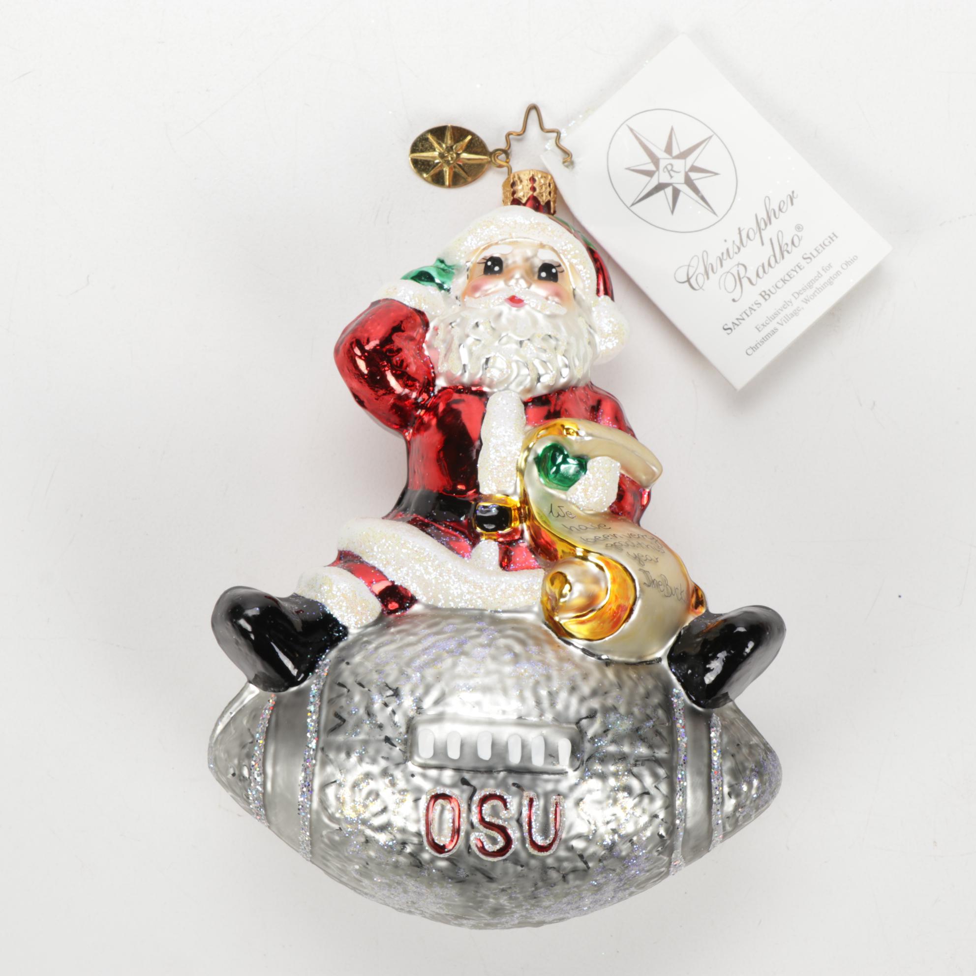 Christopher Radko Ohio State University Ornaments