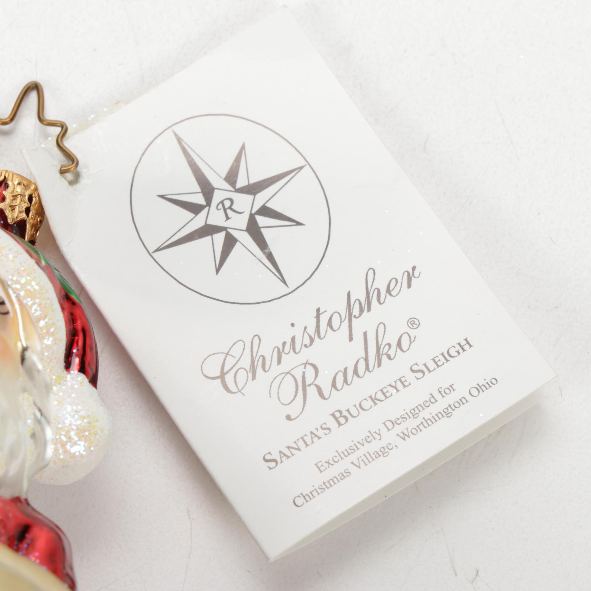 Christopher Radko Ohio State University Ornaments