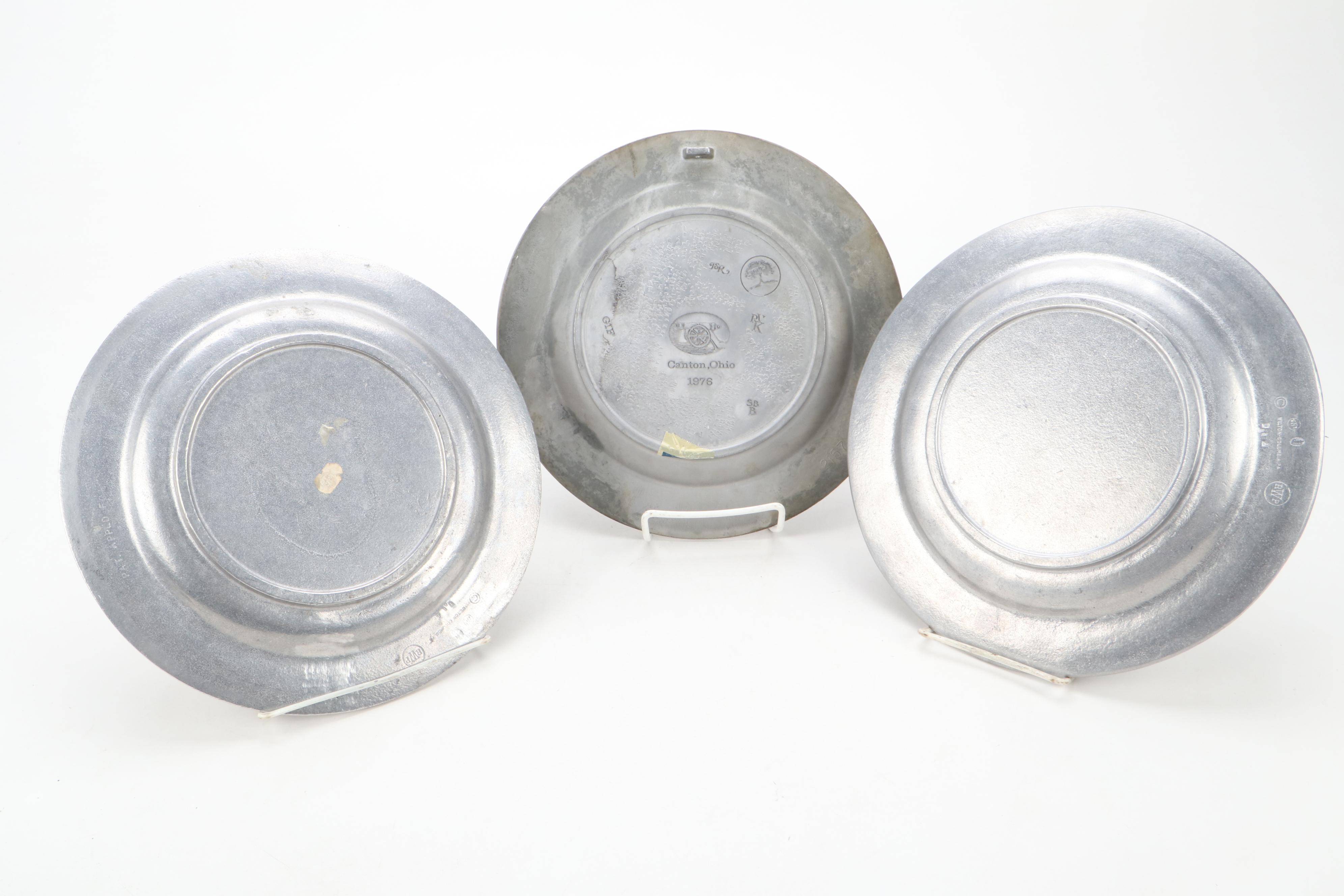 Wilton-Columbia and Other Pewter Collector Plates