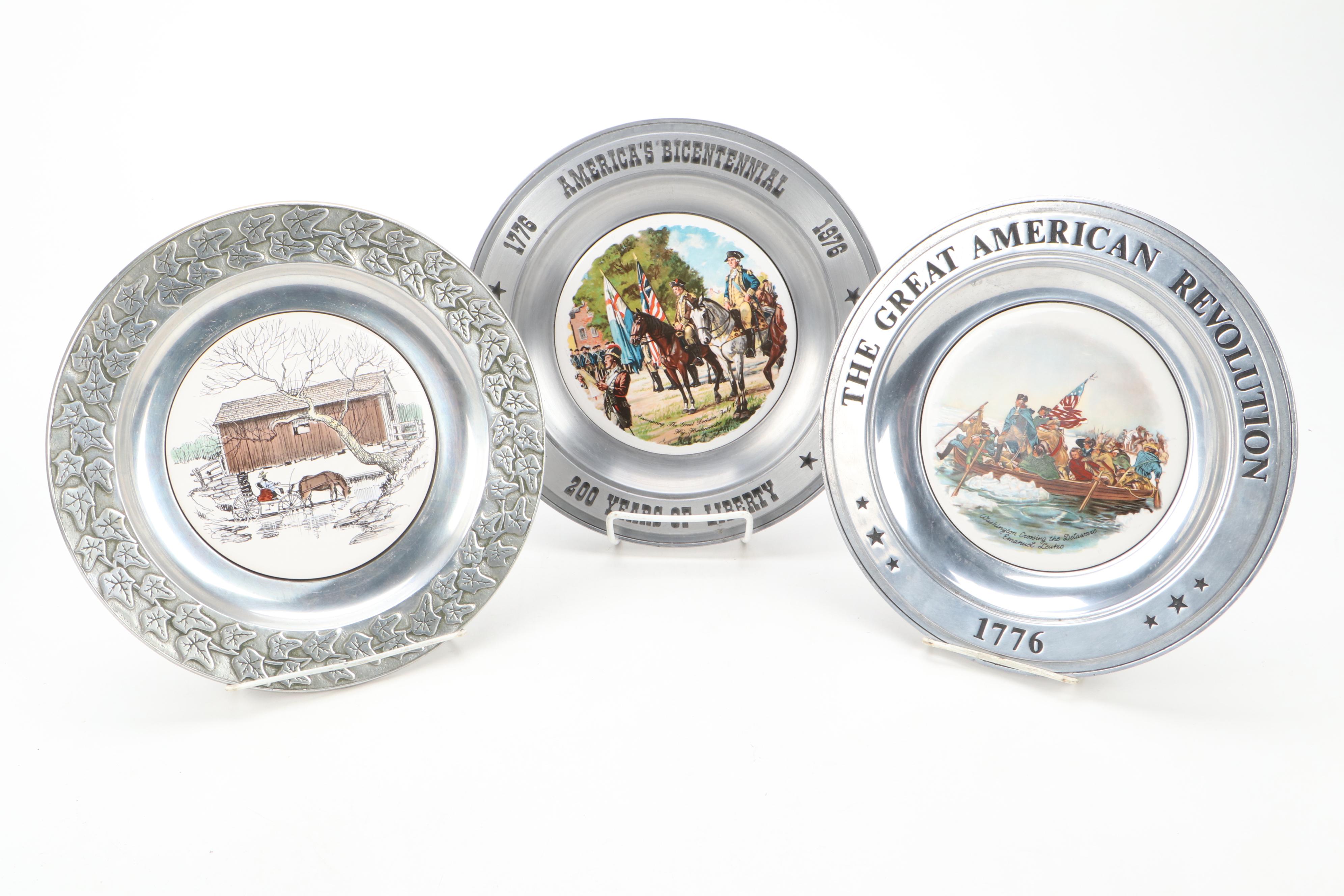 Wilton-Columbia and Other Pewter Collector Plates