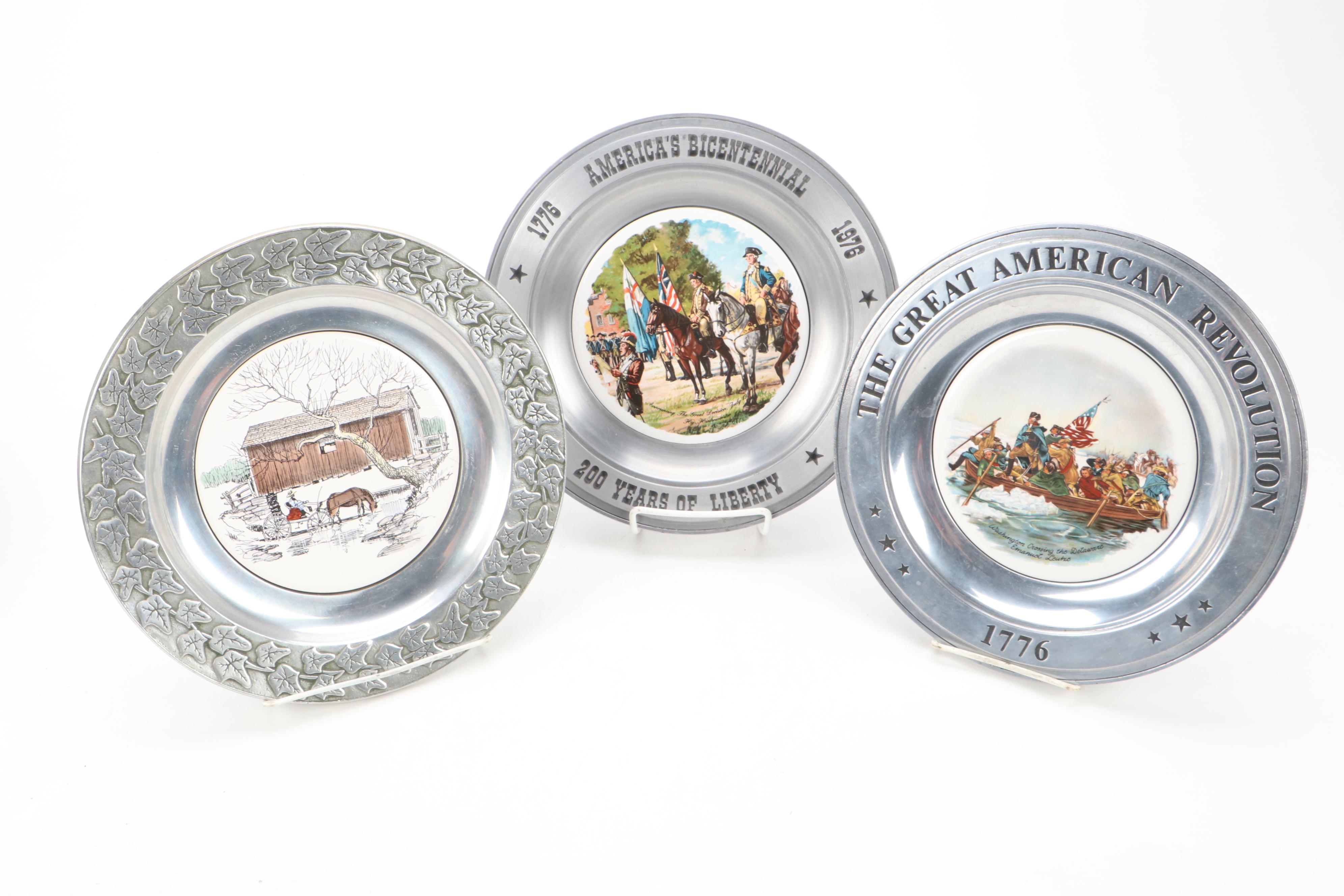 Wilton-Columbia and Other Pewter Collector Plates