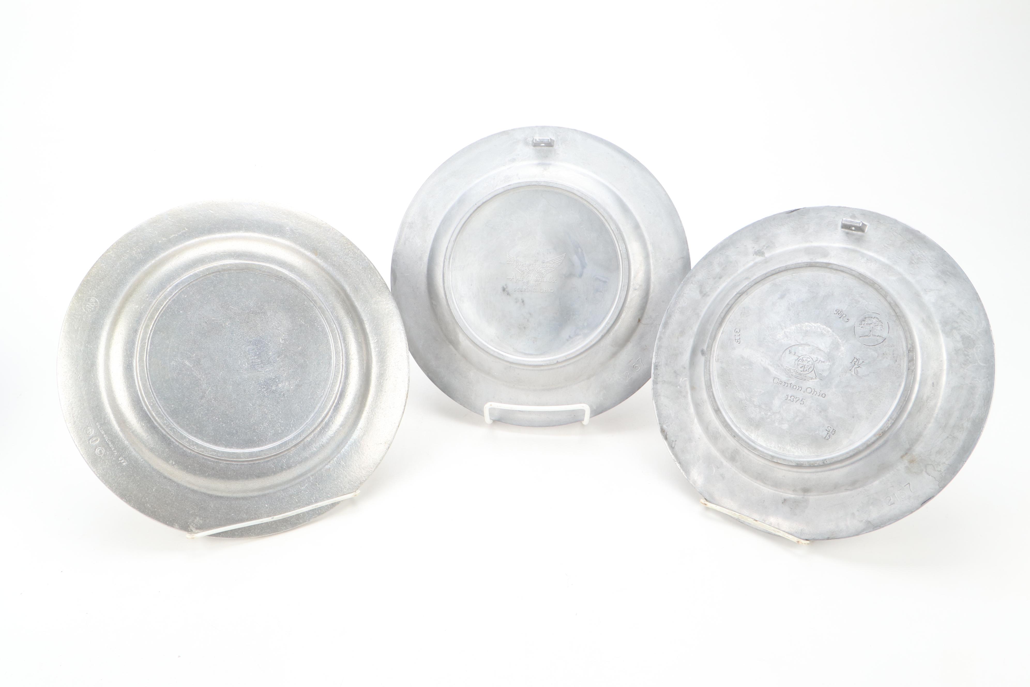 Wilton-Columbia and Other Pewter Collector Plates