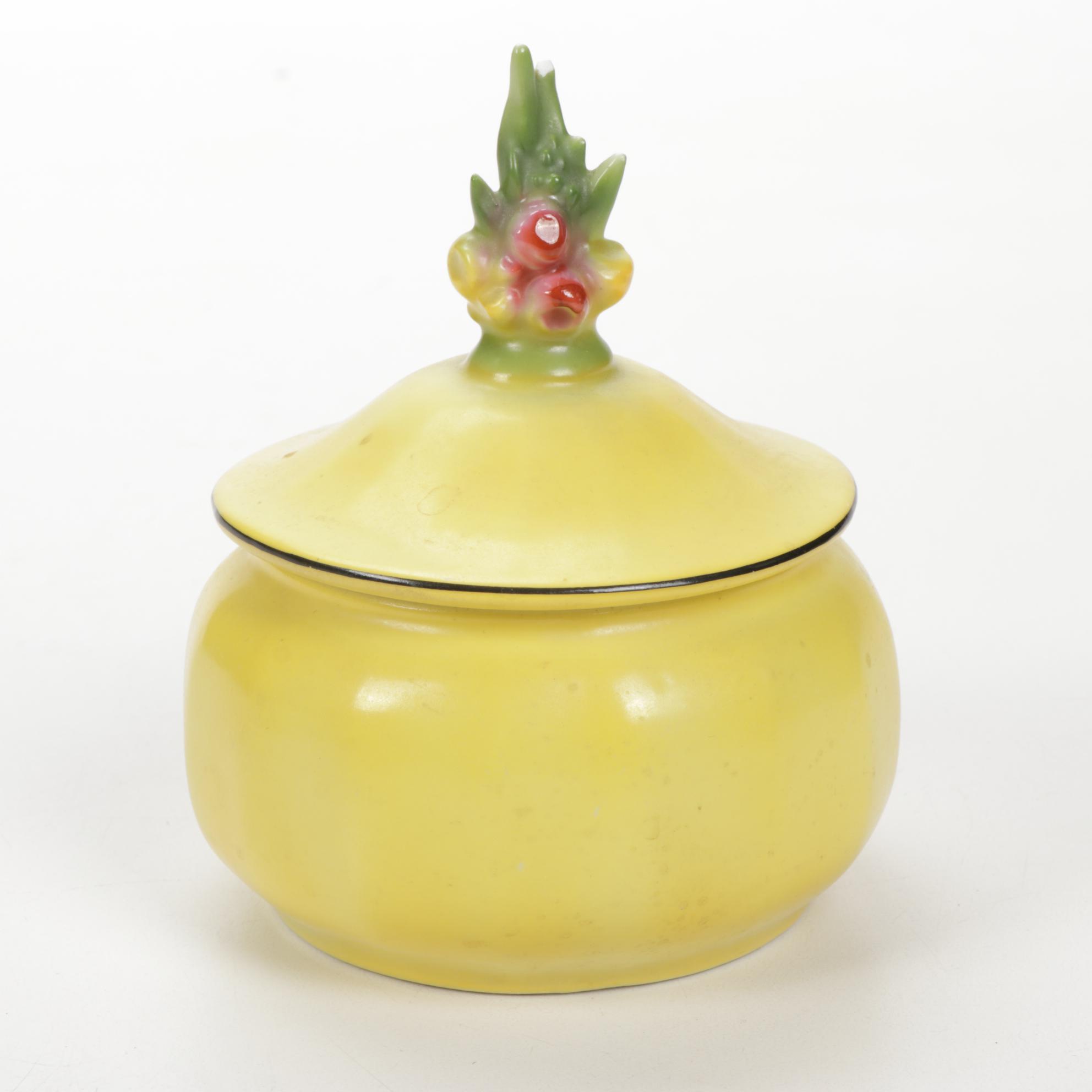 German Porcelain Dresser Jars, Early to Mid 20th Century