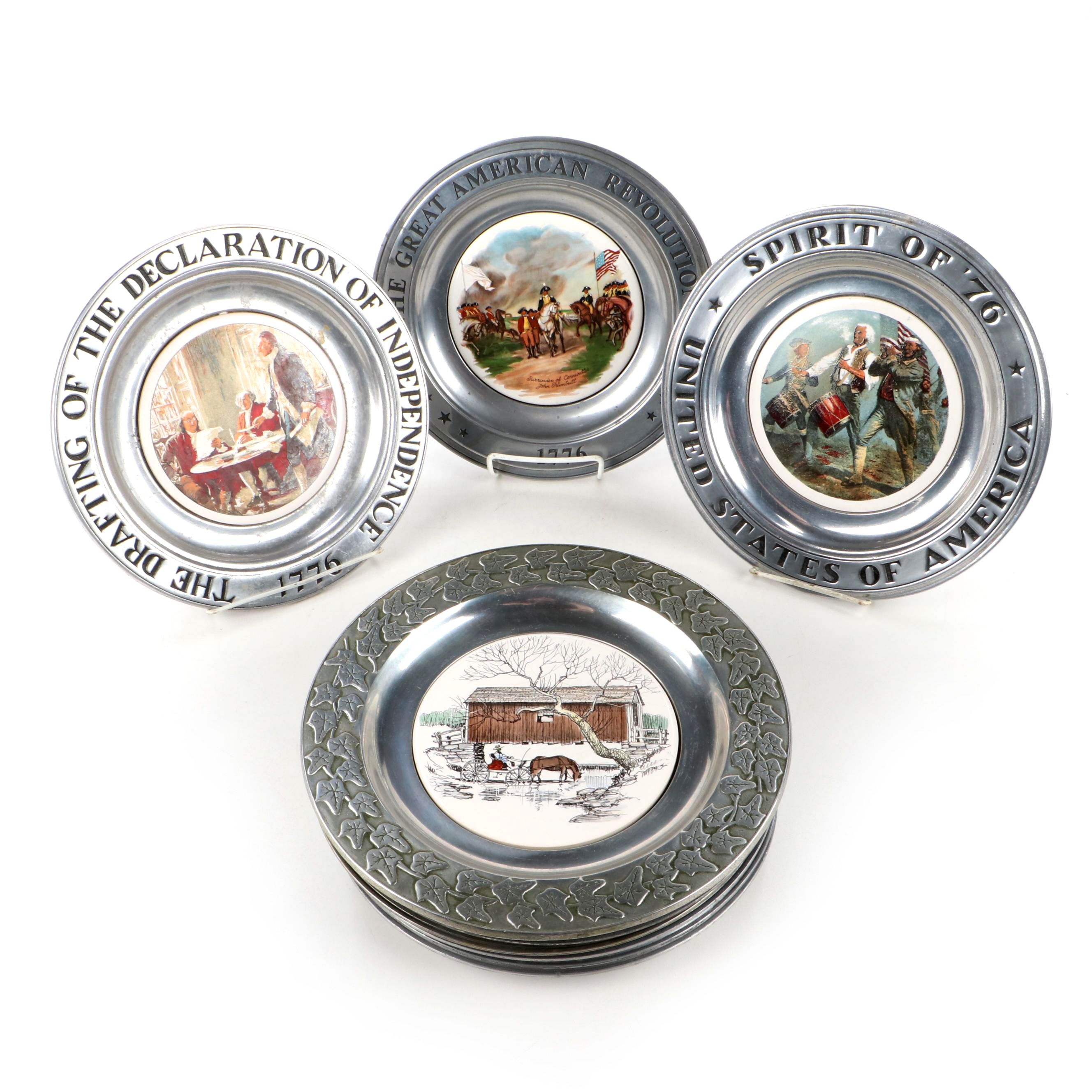 Wilton-Columbia and Other Pewter Collector Plates