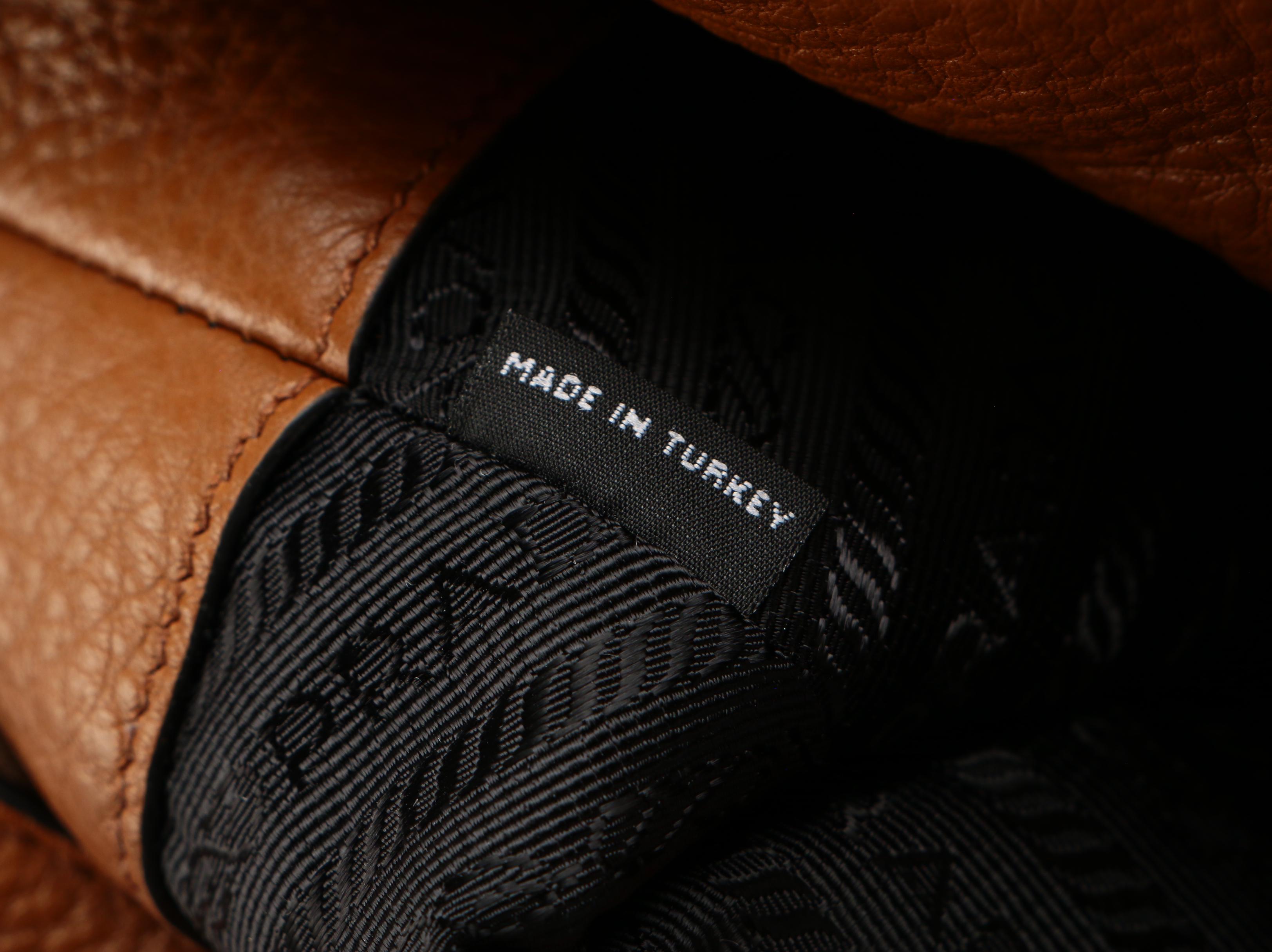 Prada Convertible Zip Bag in Cannella Vitello Phenix Leather