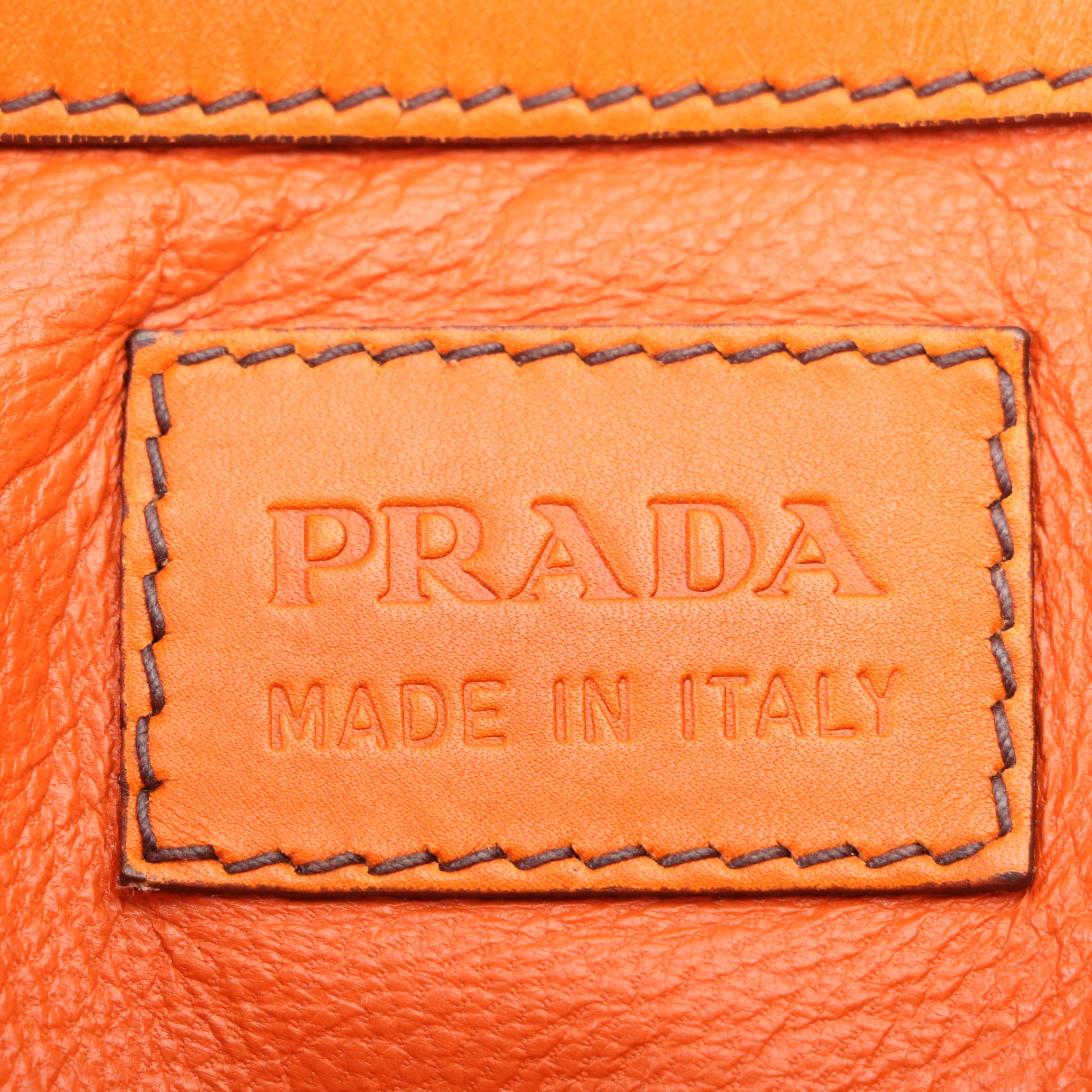 Prada Tote Bag with Flap Closure in Canvas with Leather Trim