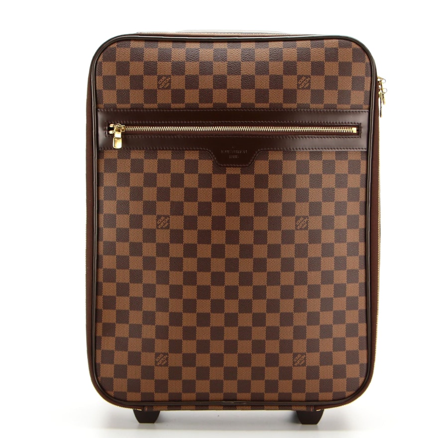 Louis Vuitton Pégase 45 Rolling Luggage in Damier Ebene Canvas